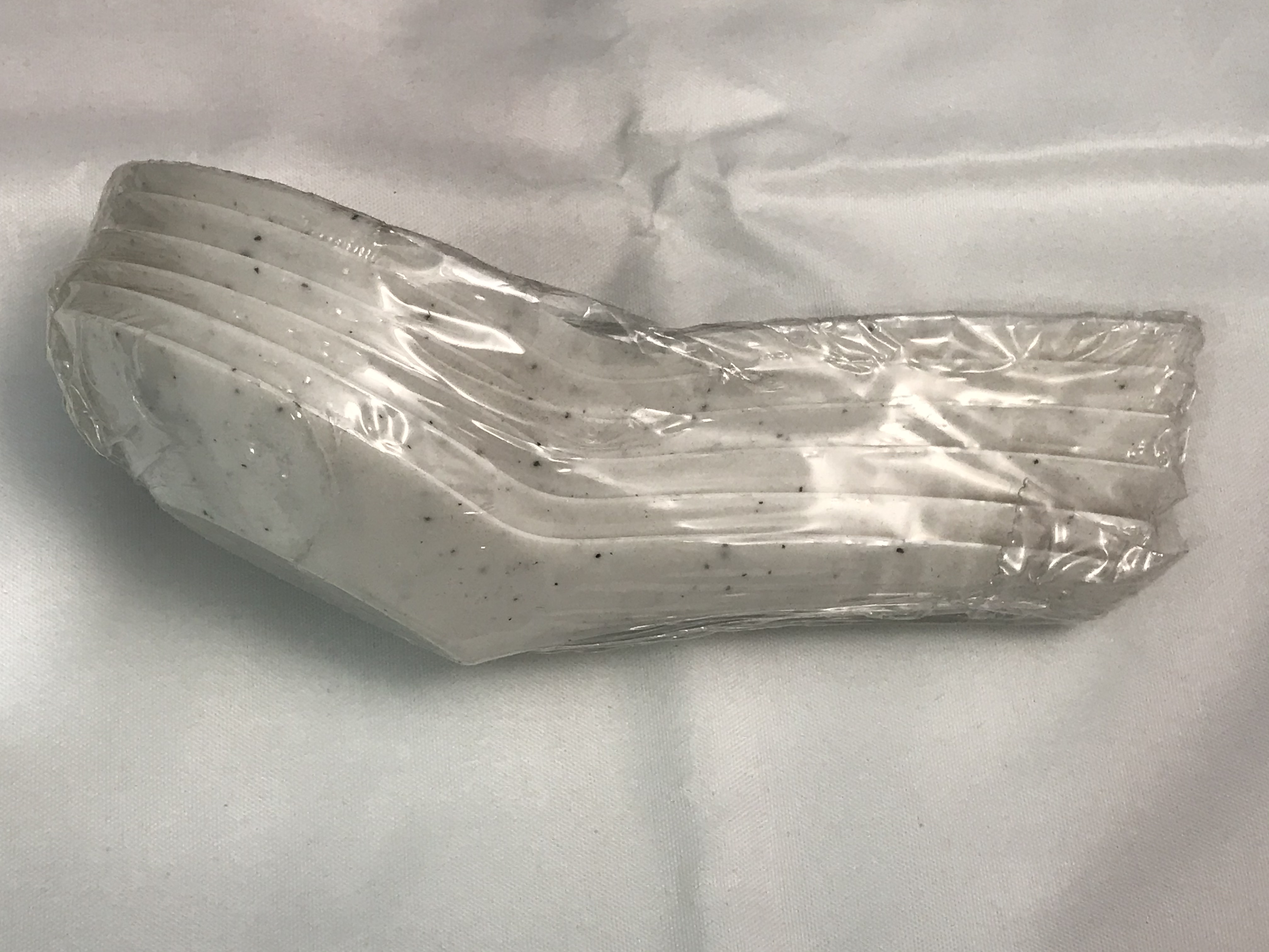 SOUP SPOON S-01 (5")(6PCS/PKT)(LIMESTONE)