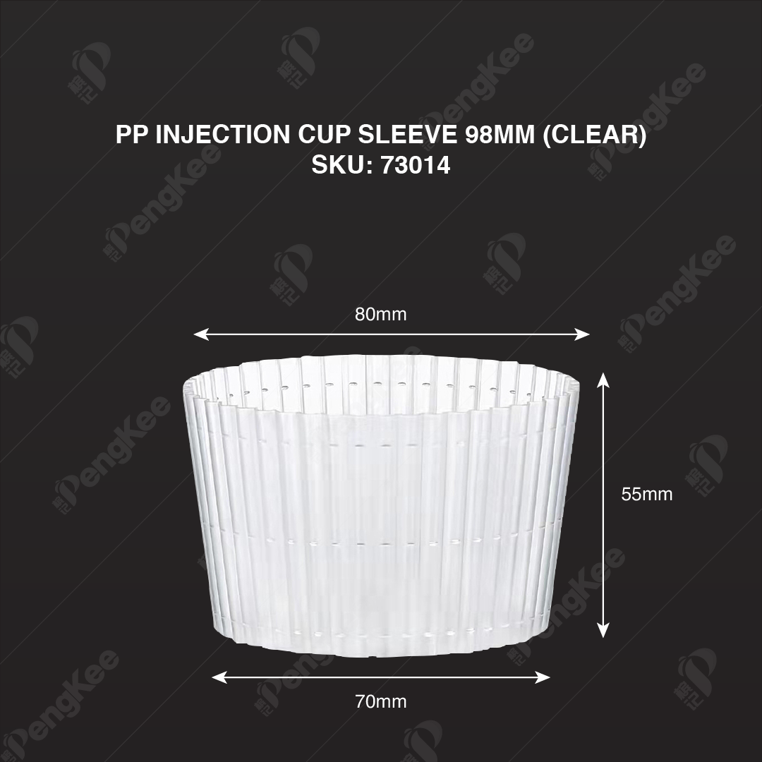 PP INJECTION CUP SLEEVE 98MM (CLEAR) 
