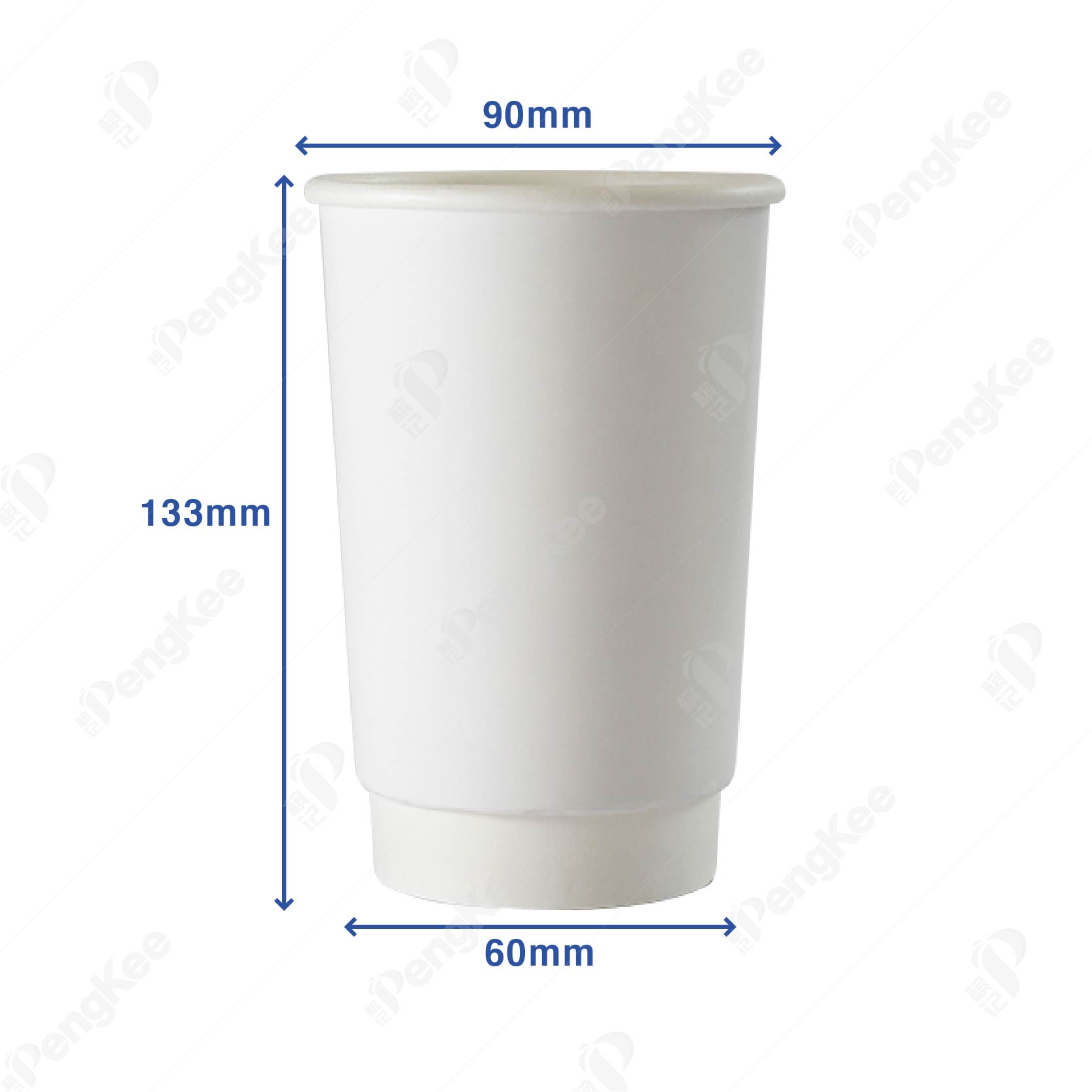 16OZ WHITE DOUBLE WALL HOT CUP [PRE- ORDER] 