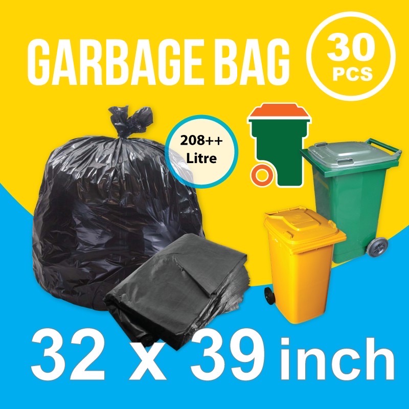 HM 32 X 39  HDPE GARBAGE BAG - BLACK 