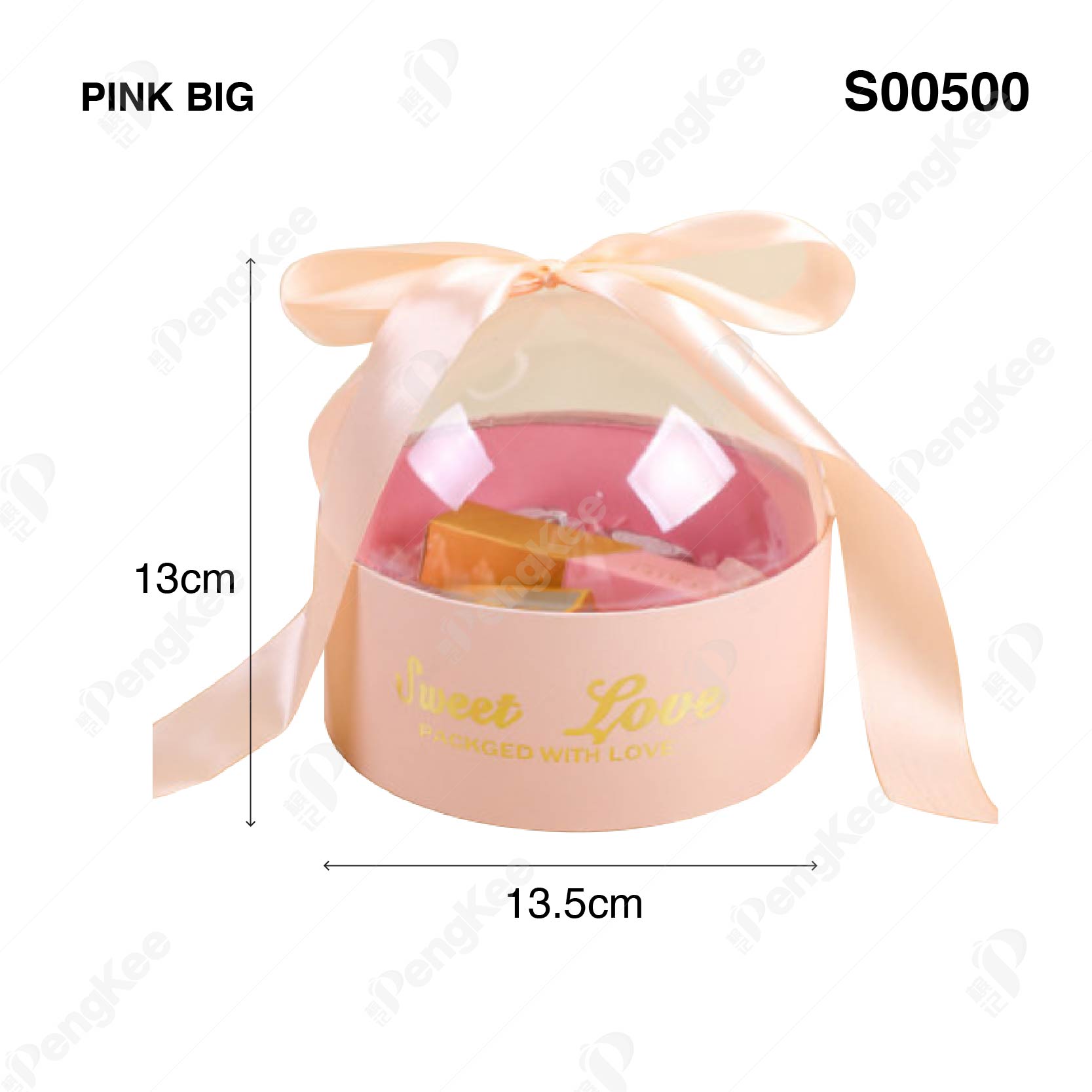 SEMICIRCLE SOUVENIRS PACKAGING GIFT BOX  (PINK) 