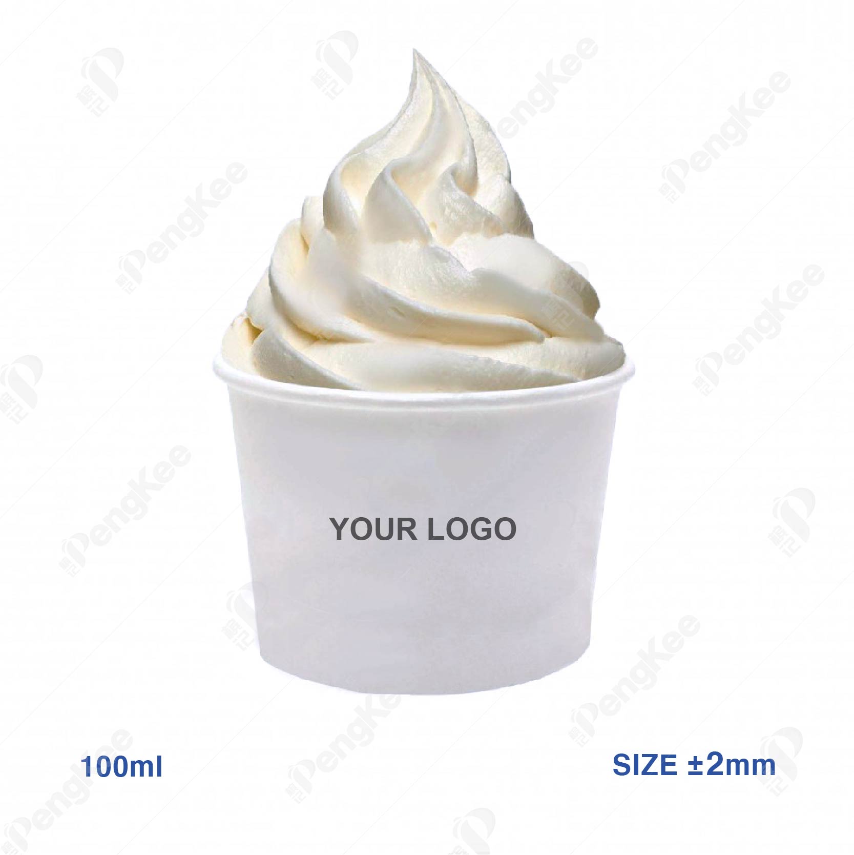 100ML ICE- CREAM CUP (PLAIN WHITE)