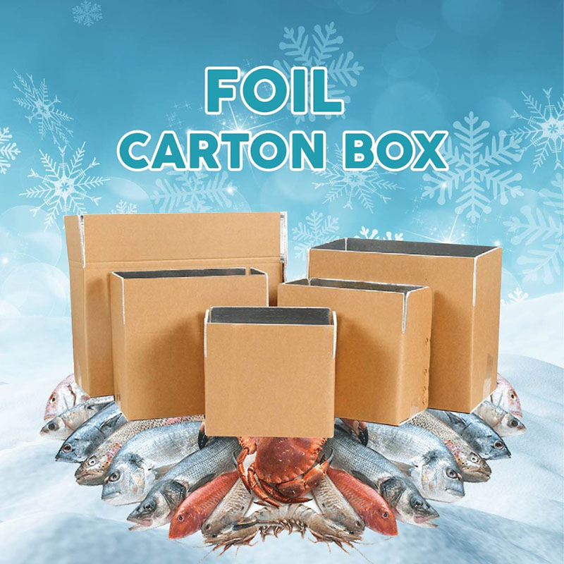 Aluminum Foil Insulation Carton Cold Food Insulation Box