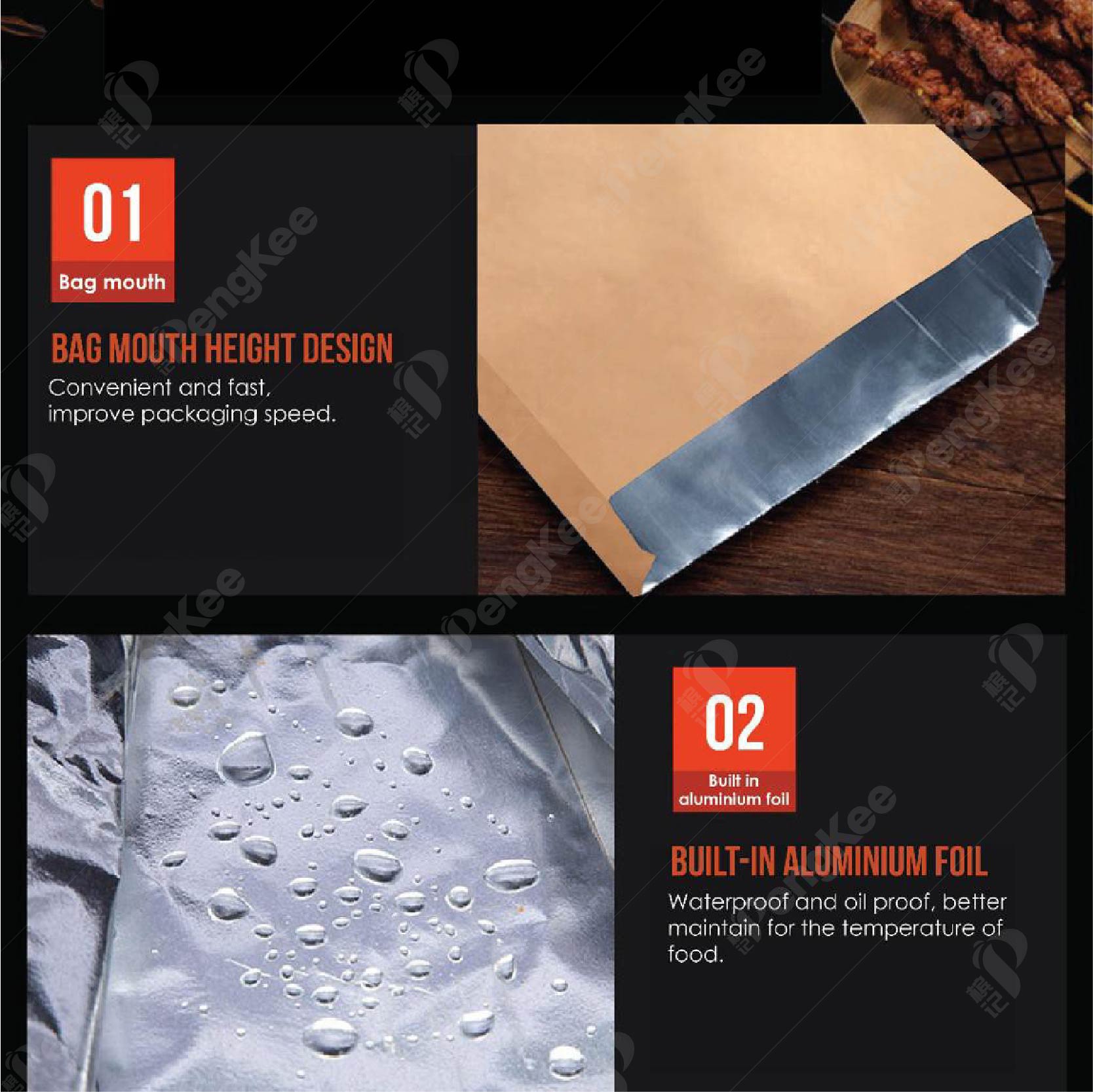 KRAFT PAPER BAG WITH ALUMINIUM FOIL (BIG)