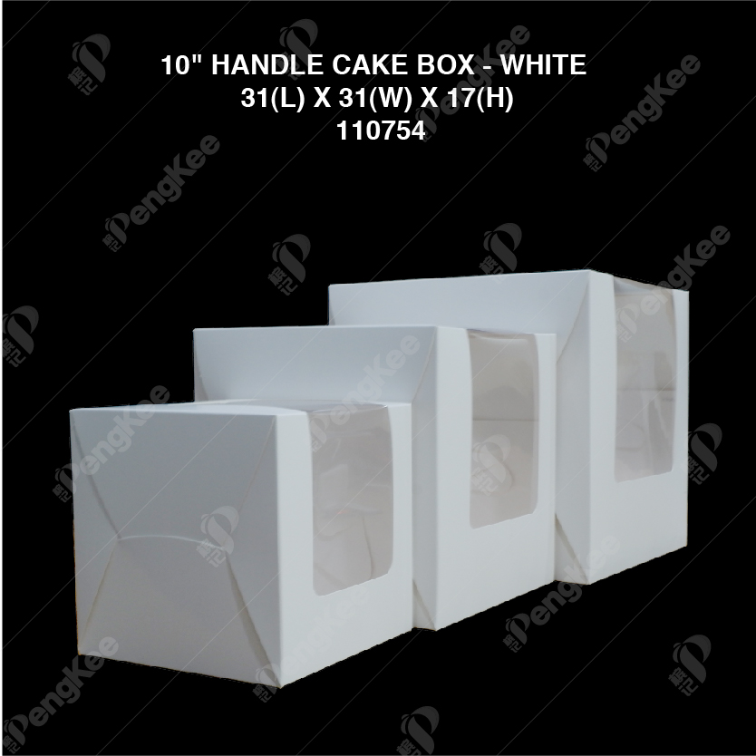 L- SHAPE WINDOW CAKE BOX (WHITE) 