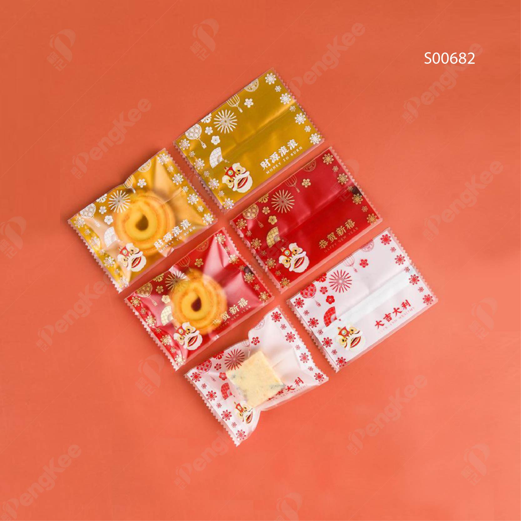 MACHINE SEALED BAG WITH CNY DESIGN-B (Lion Dance))