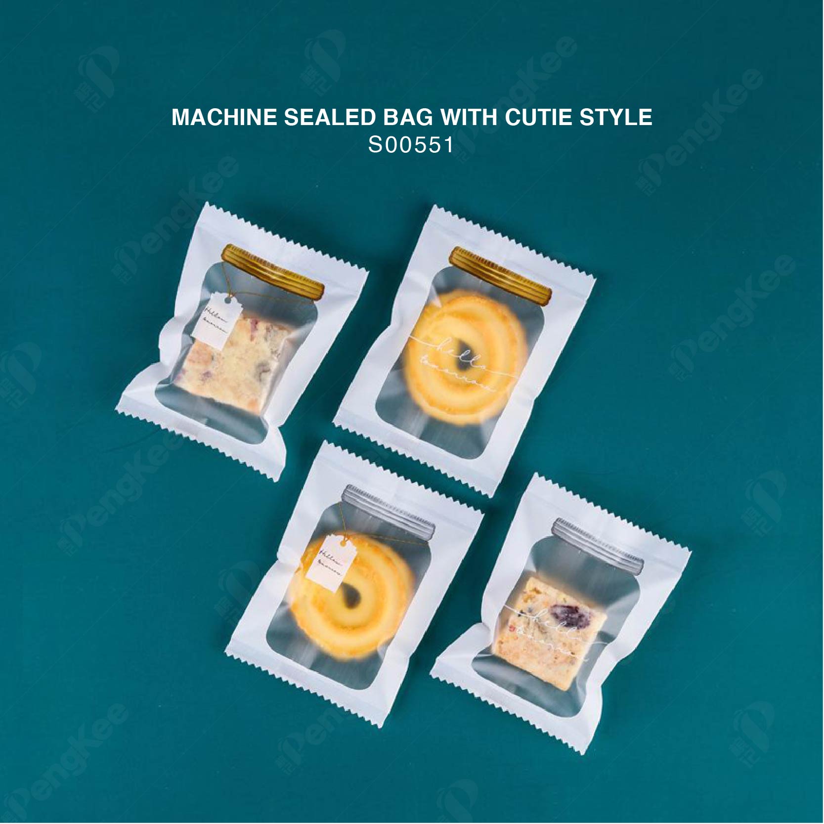 MACHINE SEALED BAG WITH CUTIE STYLE