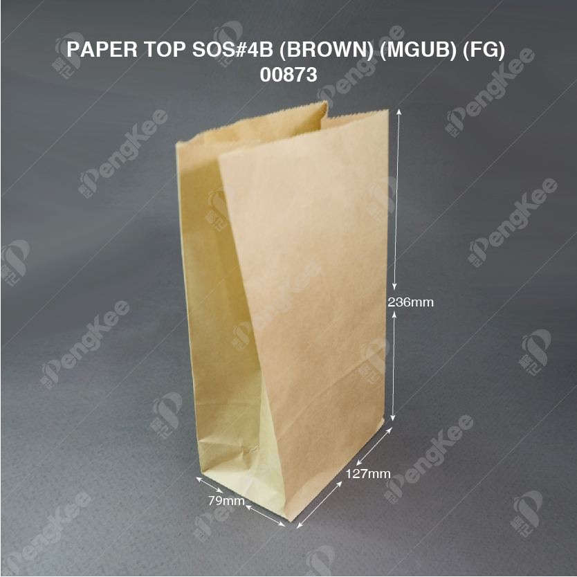 PAPER TOP SOS#4B (BROWN) (MGUB) (FG) (size:236x127x79mm) 100'S X 10PKT/CTN