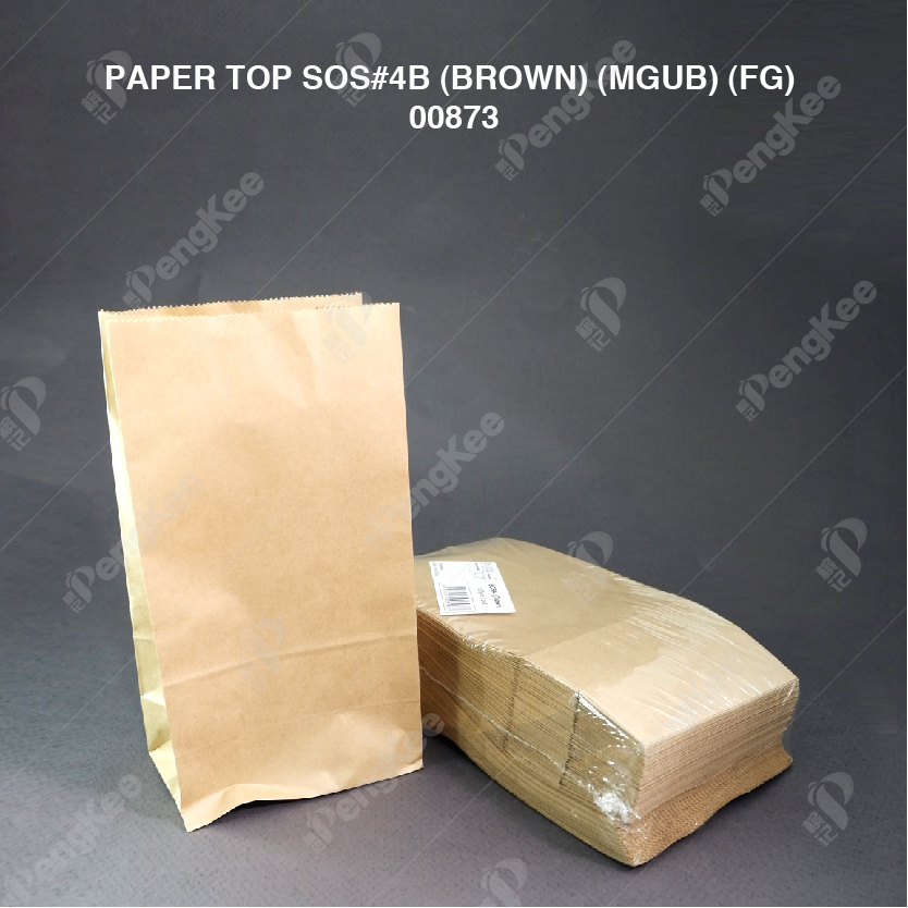 PAPER TOP SOS#4B (BROWN) (MGUB) (FG) (size:236x127x79mm) 100'S X 10PKT/CTN