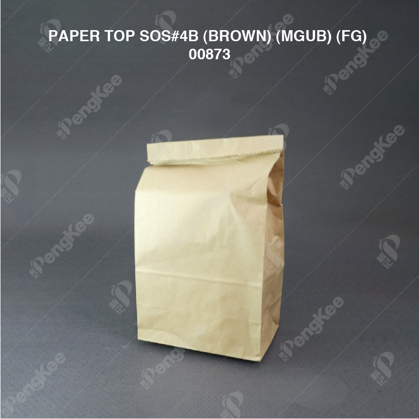 PAPER TOP SOS#4B (BROWN) (MGUB) (FG) (size:236x127x79mm) 100'S X 10PKT/CTN