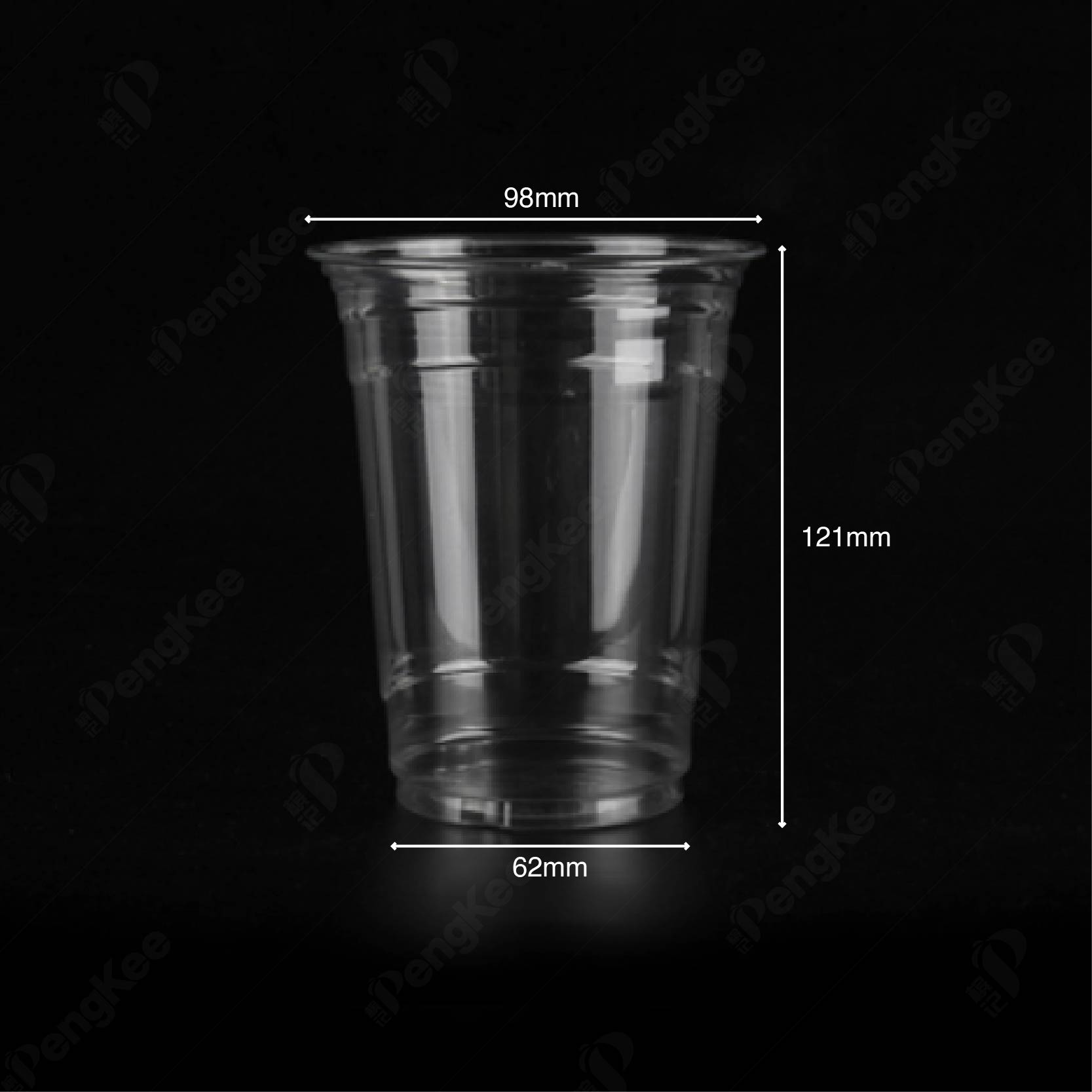 PET 16OZ (98MM) CUP (CLEAR) (FP-16N) (50'S X 20PKT/CTN)