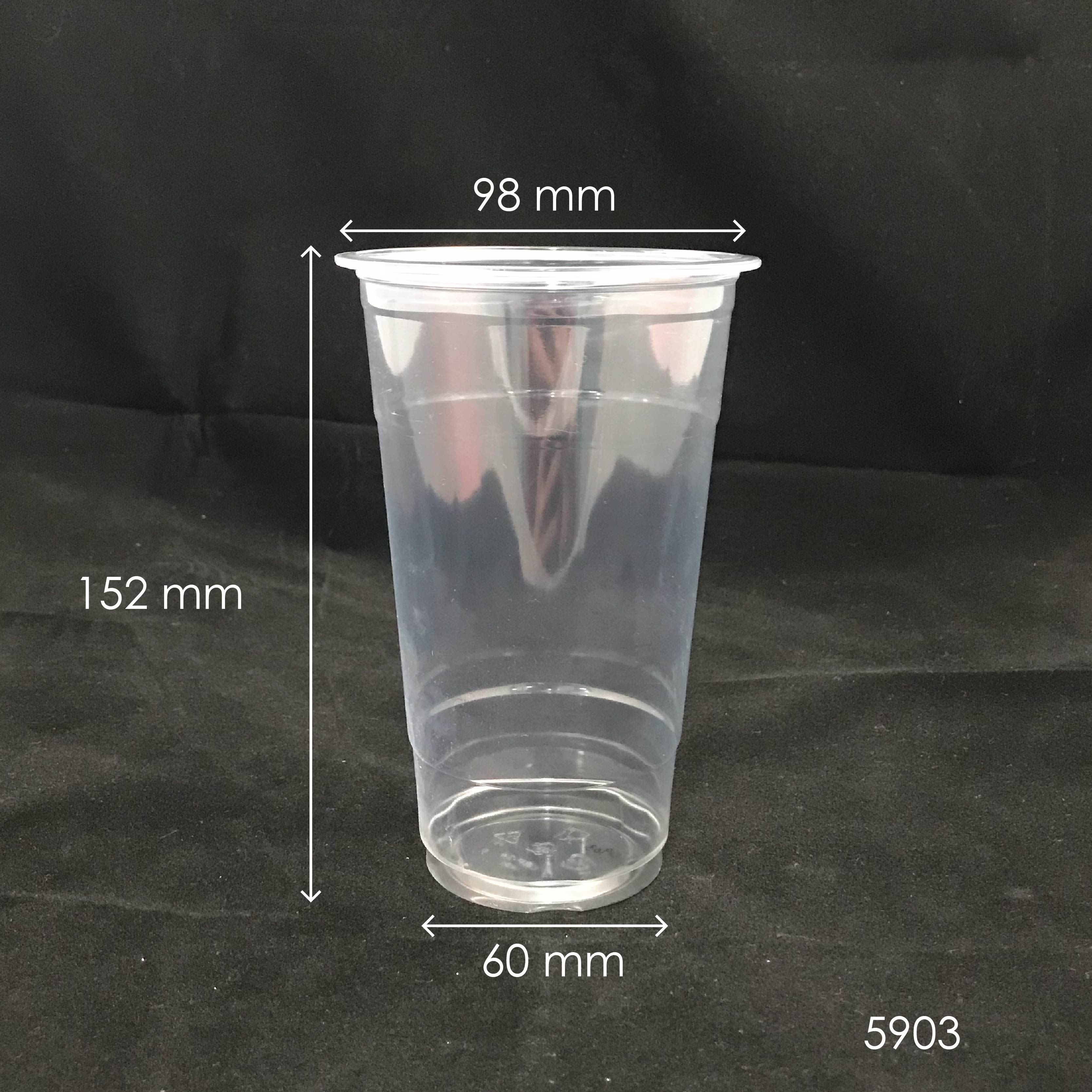 PET 24OZ (98MM) CUP (CLEAR) (600'S/CTN)