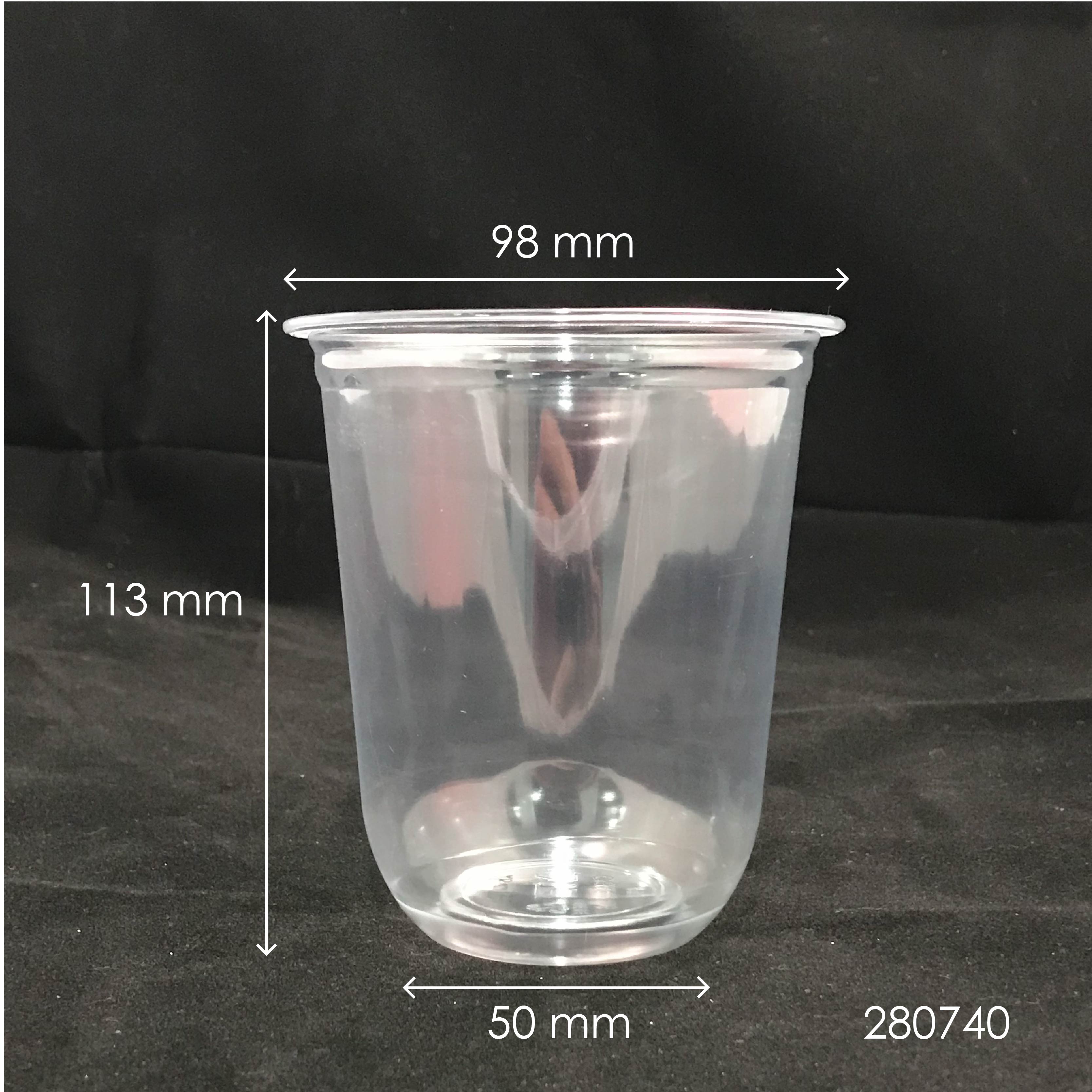 PET 16OZ (98MM) CUP (U CUP) (CS98-16) (CLEAR) (50'S X 20PKT/CTN)