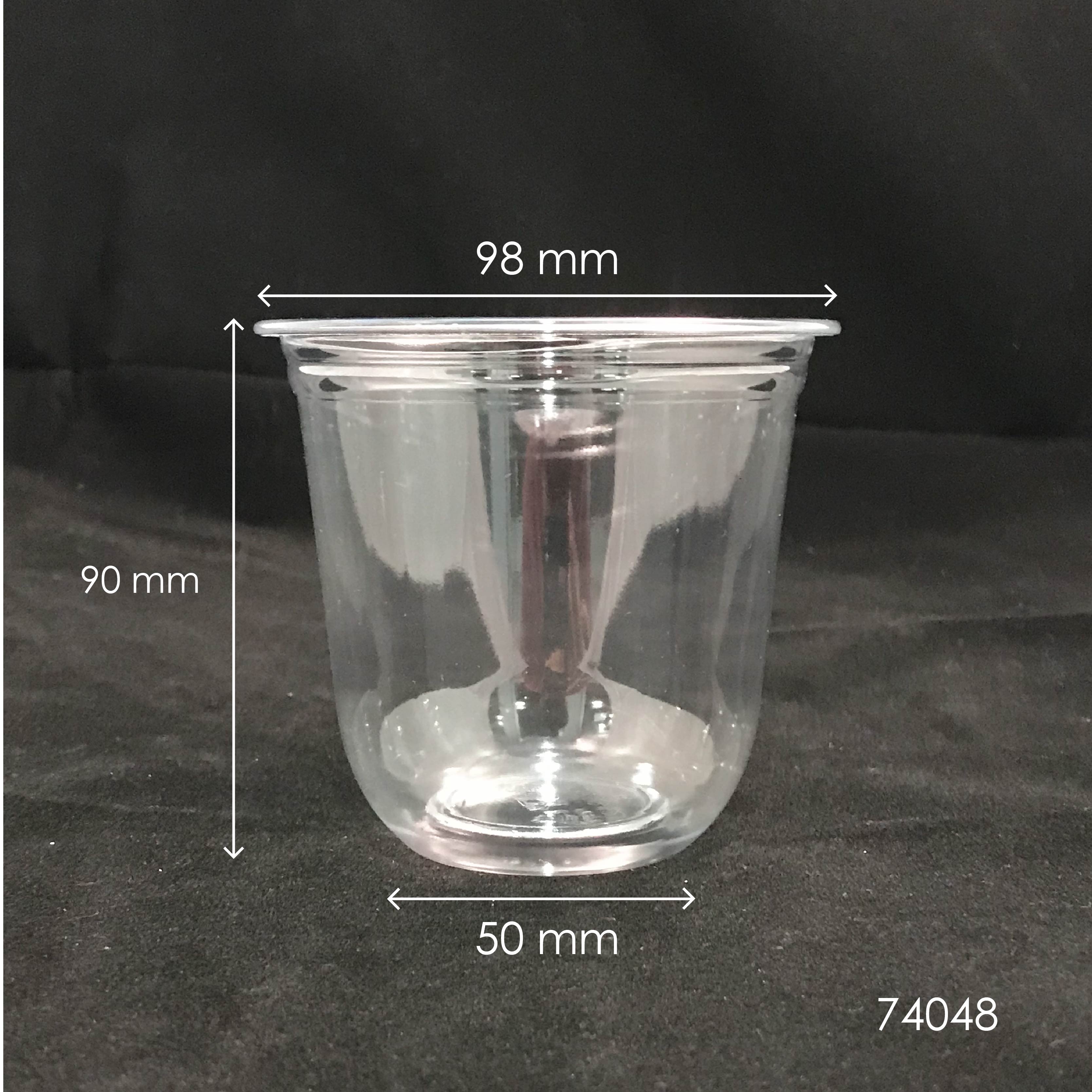 12OZ PET U SHAPE CUP (CS-12) 98MM (50'S X 20PKT)