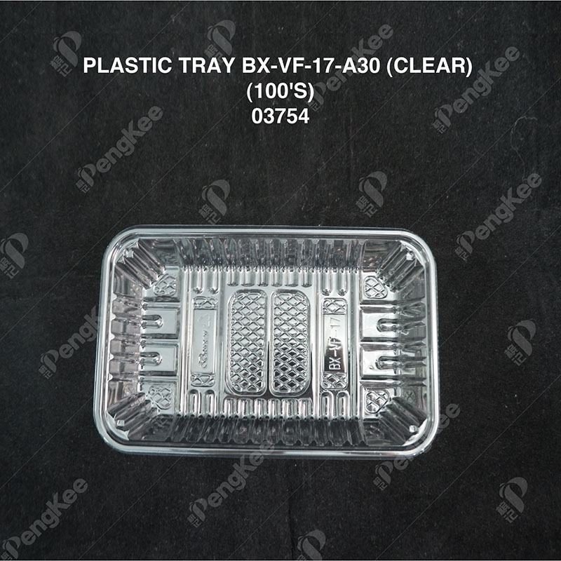 PLASTIC TRAY BX-VF-17-A30 (CLEAR) (100'S)