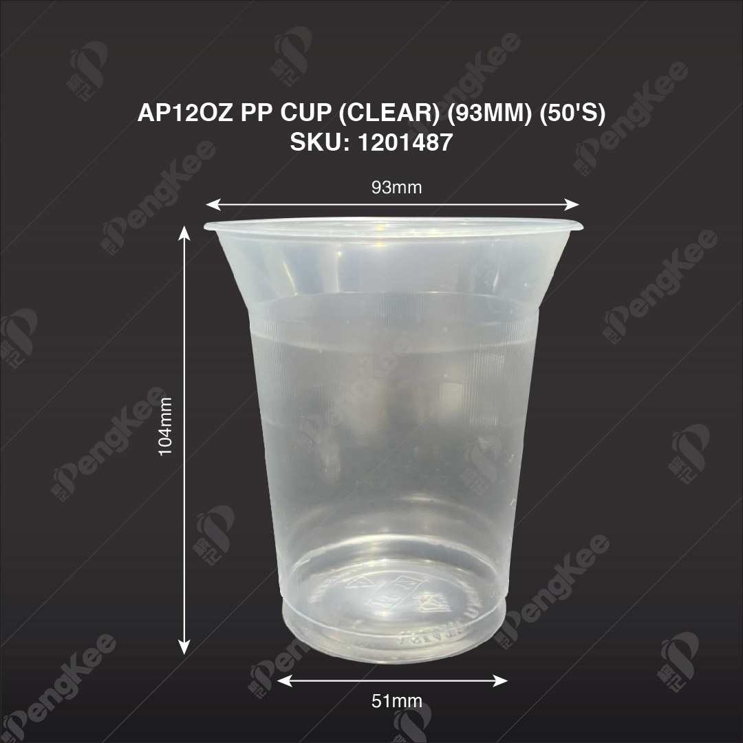 AP12OZ PP CUP (CLEAR) (93MM)