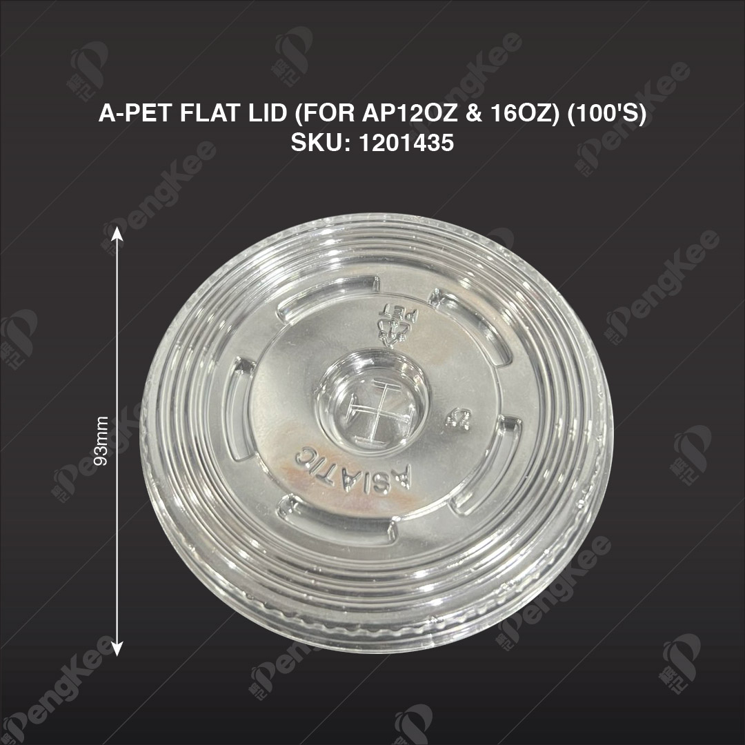 A-PET FLAT LID (FOR AP12OZ & 16OZ)