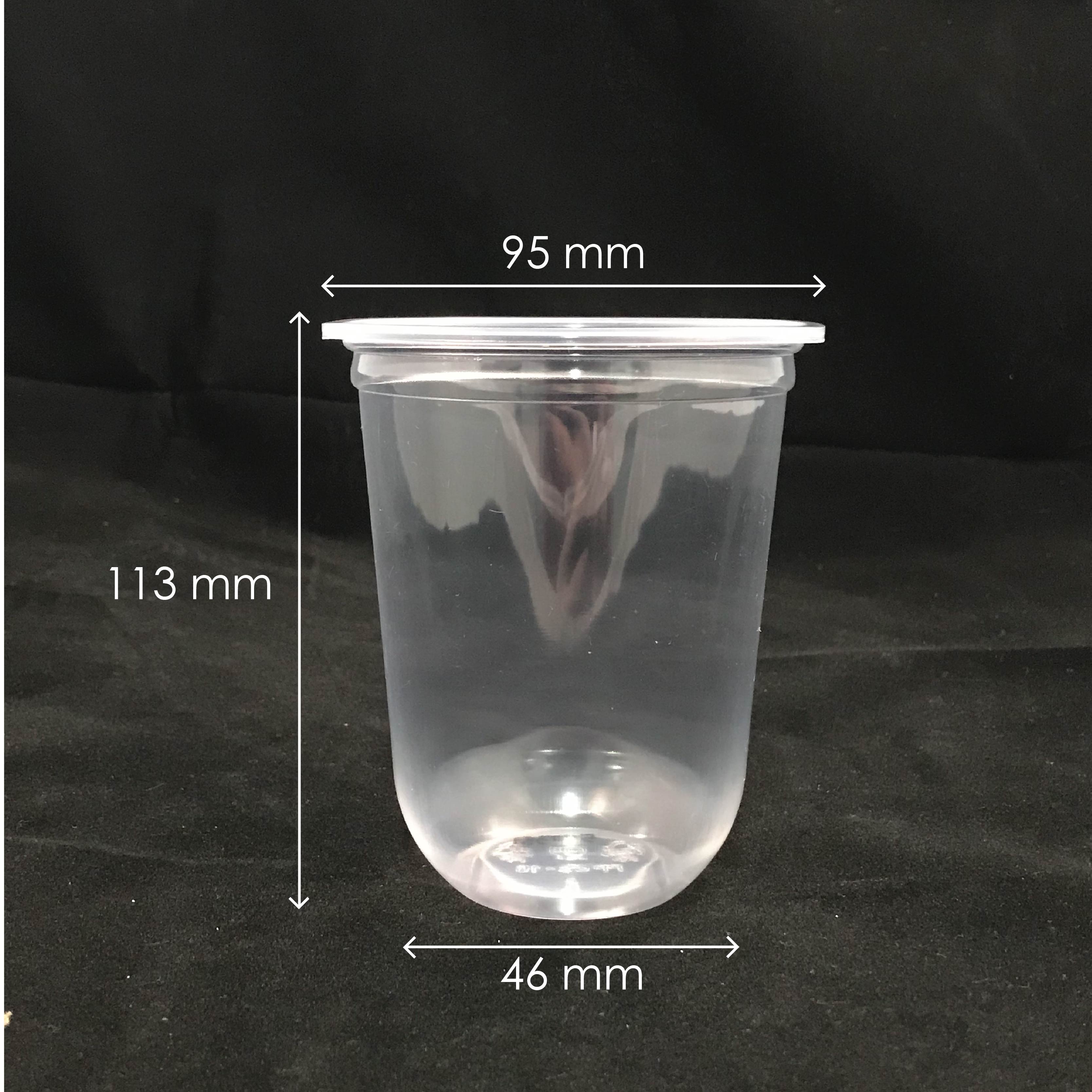 16OZ PP U SHAPE CUP (CS-16) 95MM (50'S/PKT)