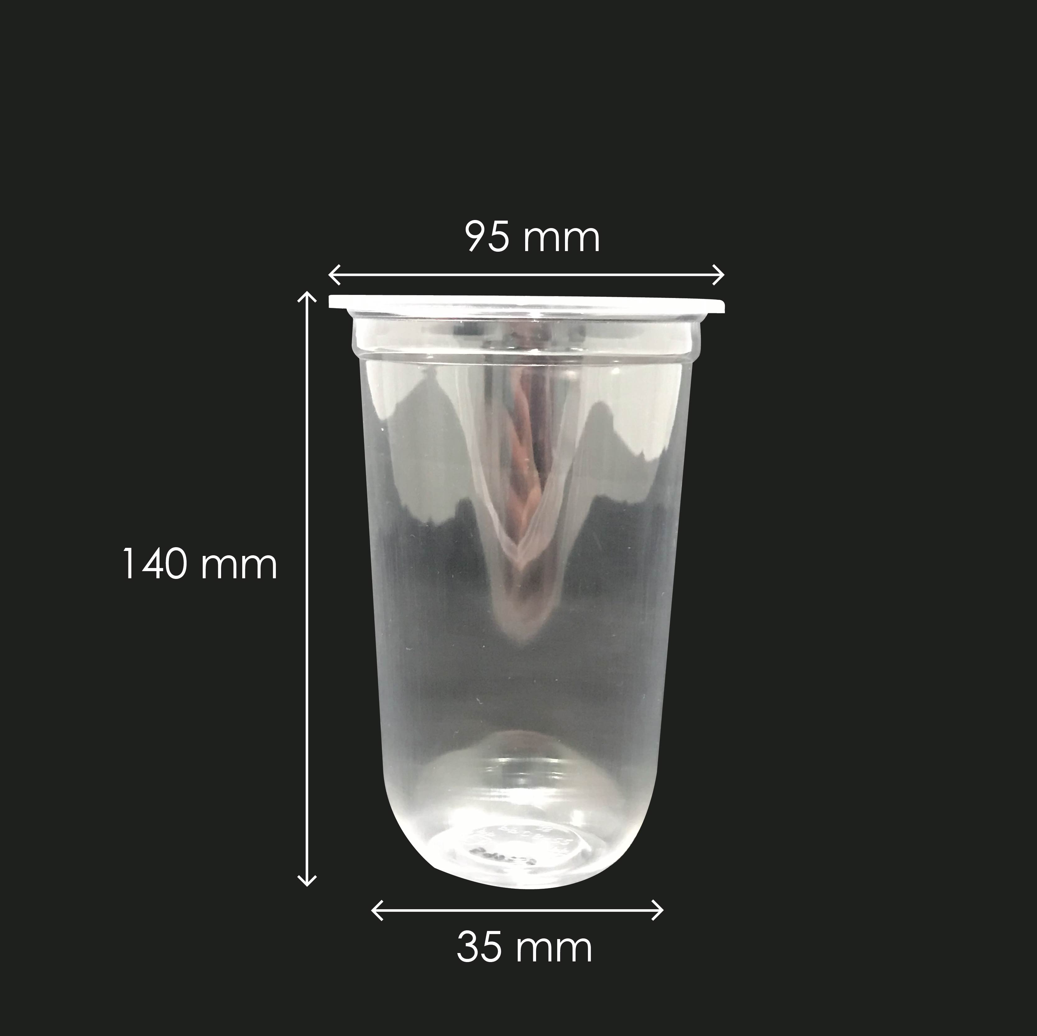 22OZ PP U SHAPE CUP (CS-22) 95MM (50'S/PKT)