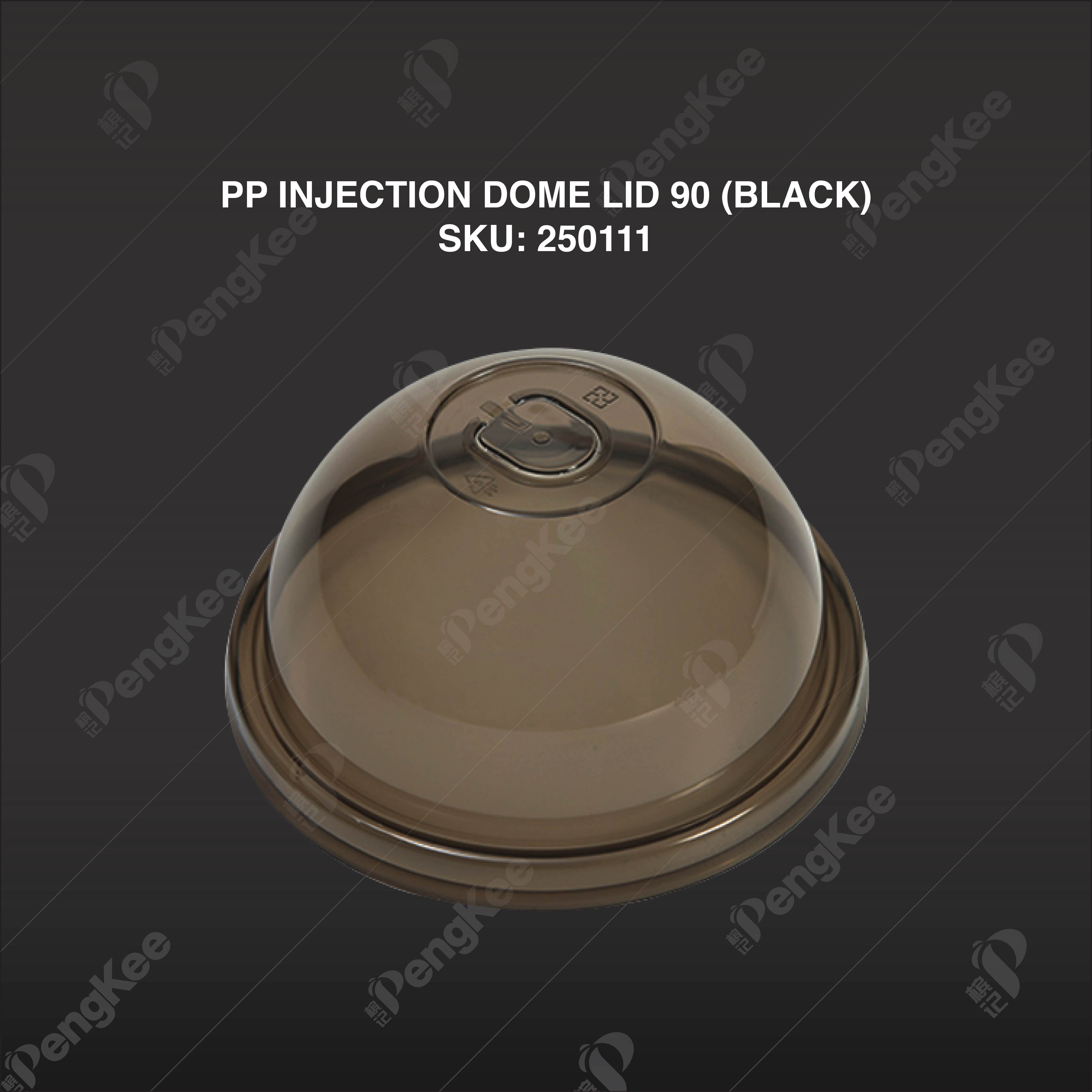 PP INJECTION DOME LID 90 (BLACK) for injection cup (1000S'/CTN)