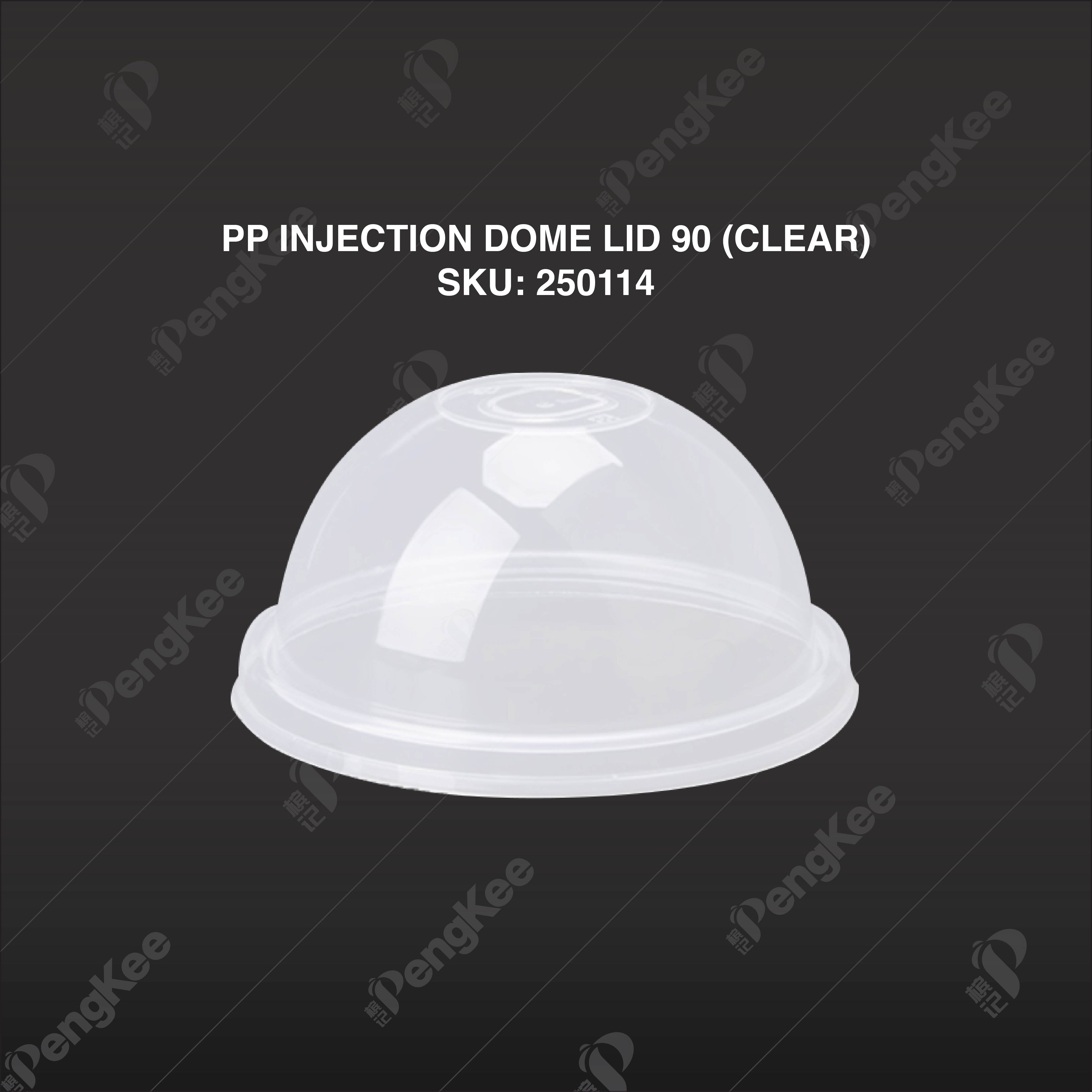 Pp injection dome lid 90 (clear) (1000's/ctn) | Wholesale & Bulk | Peng ...