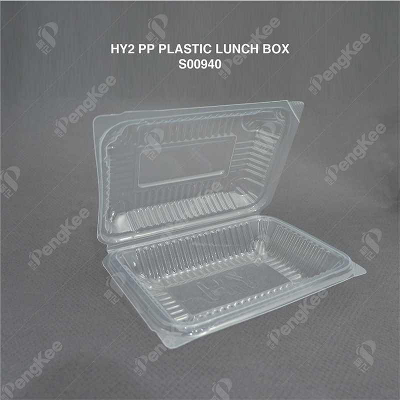 HY2 PP PLASTIC LUNCH BOX (+-100'S) (6PKT/BAG)