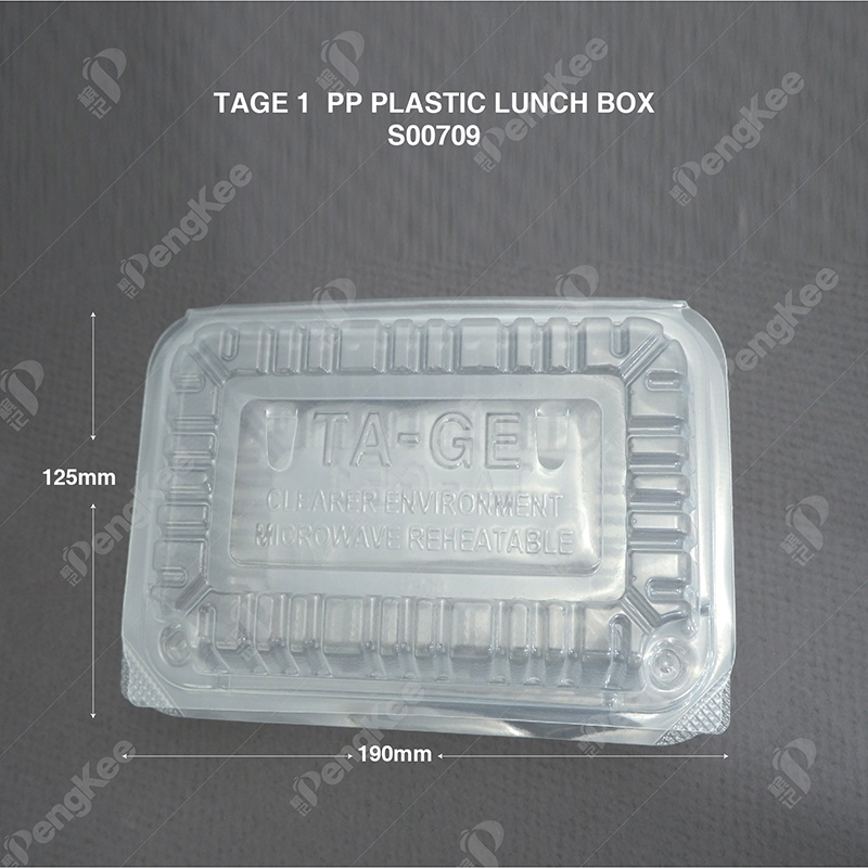 TAGE 1  PP PLASTIC LUNCH BOX (+-100'S) (PACK BY BAG) (6PKT/CTN)
