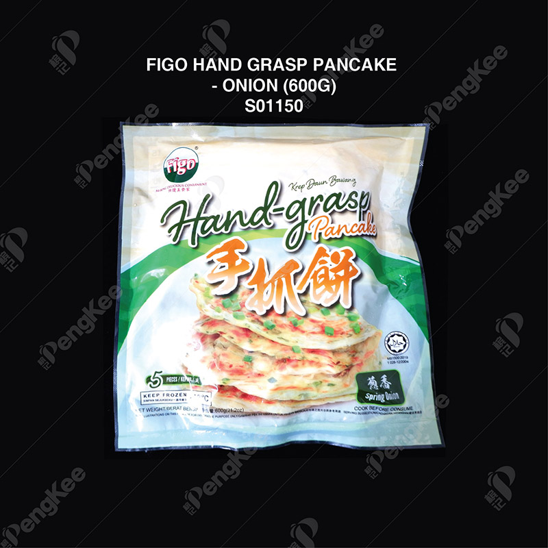 FIGO HAND GRASP PANCAKE - ONION (600G) (5'S) (16PKT/CTN)