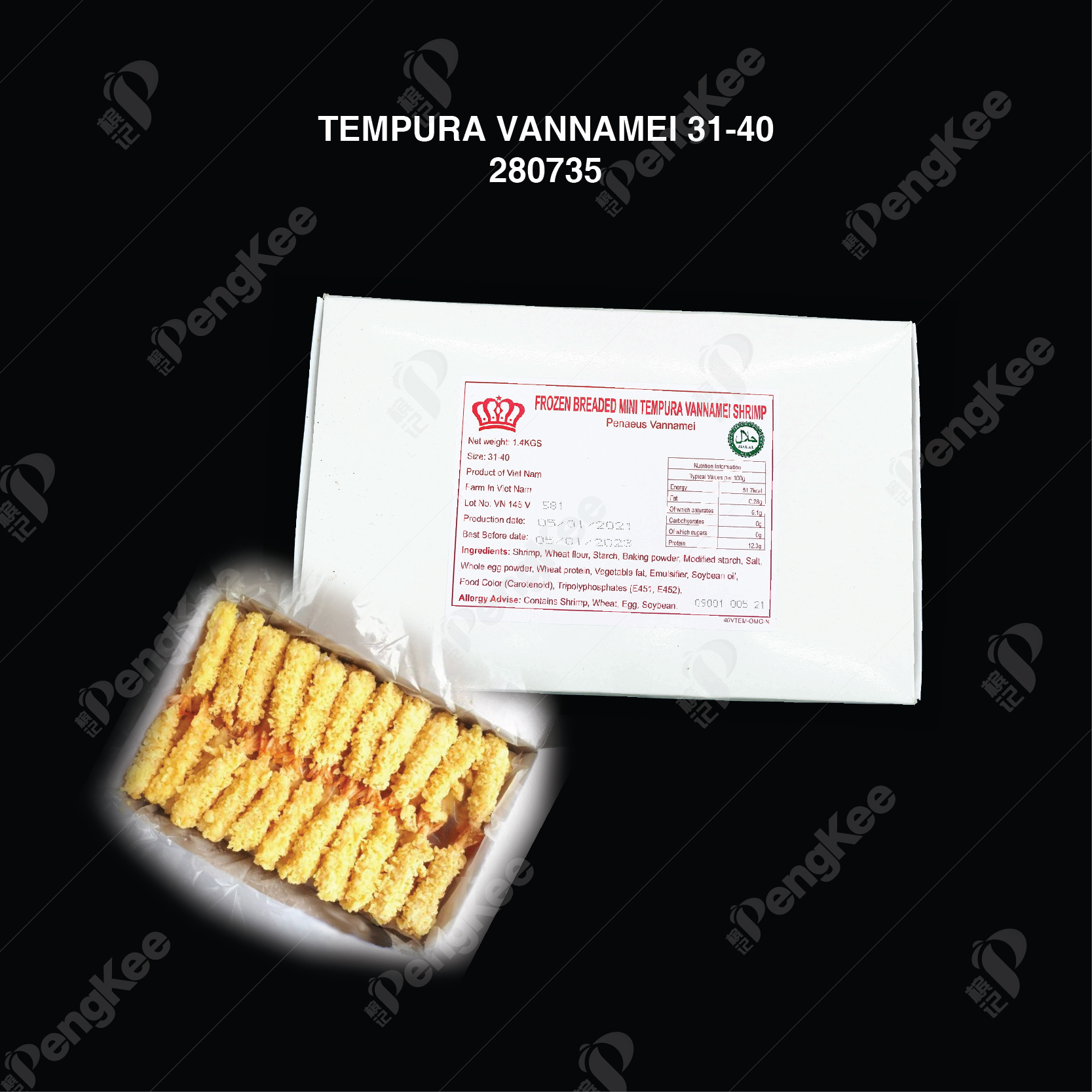 TEMPURA VANNAMEI 31-40 (BO) (IQF) 