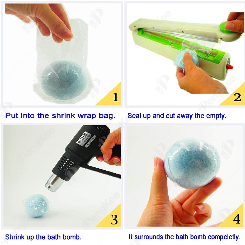 PVC SINGLE LAYER ROUND ARC HEAT SHRINK WRAP (CLEAR) (2c x80x180mm) (CM) (100'S/PKT)