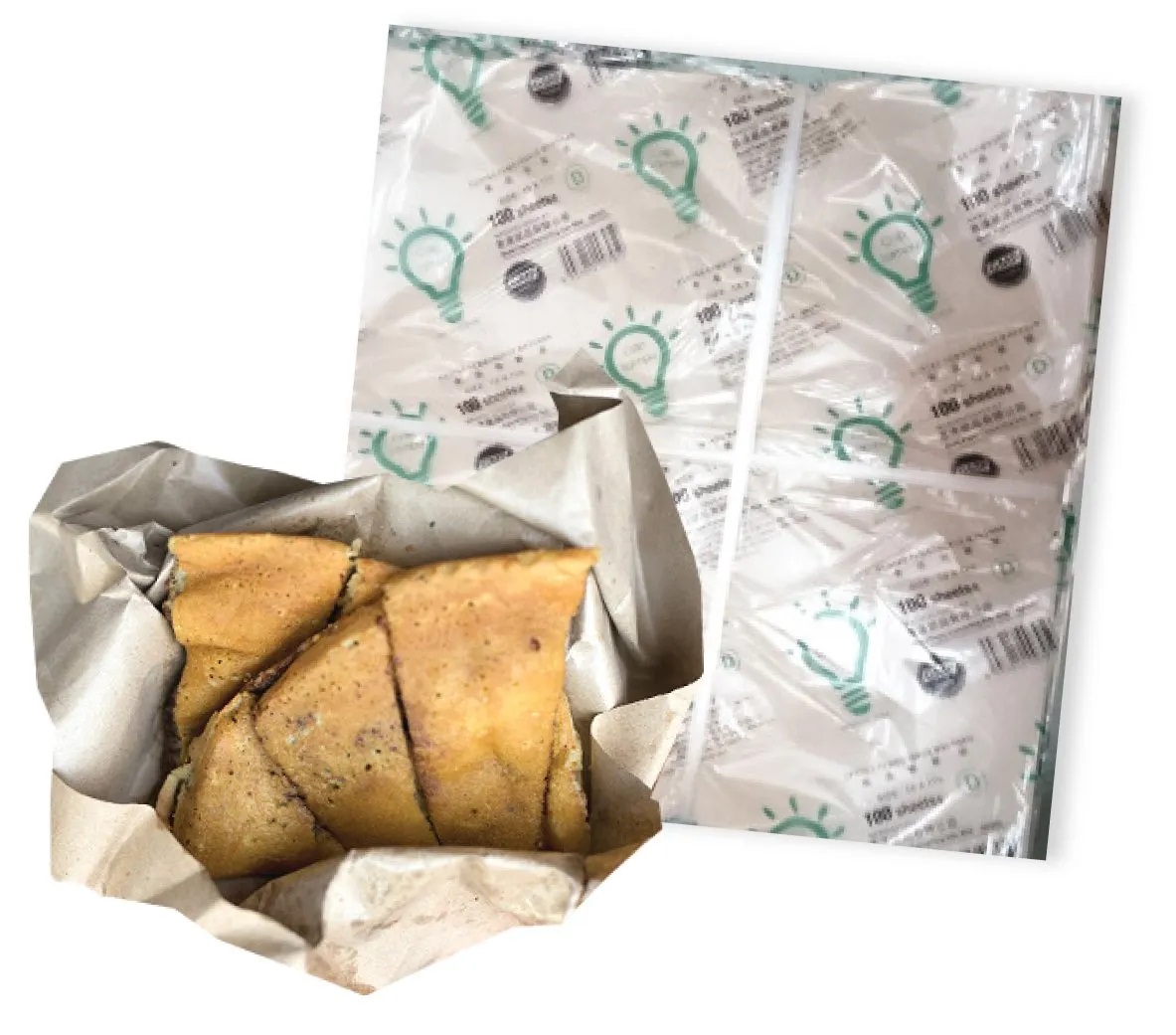 PAPER D (BIG TREE) (FOOD WRAPPER) 11.5" x 12" (100'S X 10PKT/BDL) HMT