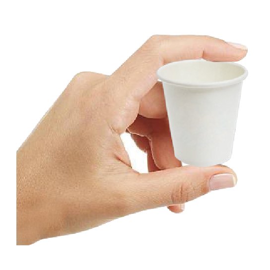 60ML (2OZ) SAMPLING PAPER CUP (PLAIN WHITE) (CM) (50'S)