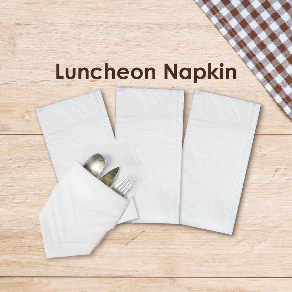 PEARLY LUNCHEON NAPKIN 1PLY 1/8 (200SHX30PKTS/CTN)