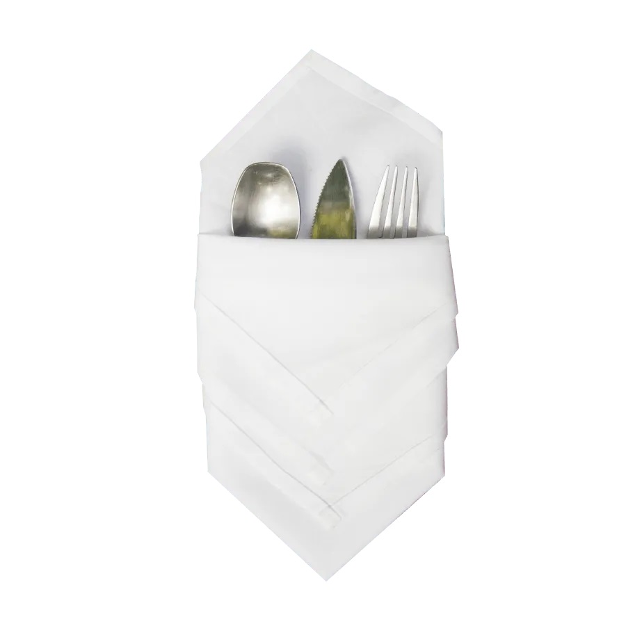 PEARLY LUNCHEON NAPKIN 2PLY 1/8 (WHITE) (100SHX30PKTS/CTN)