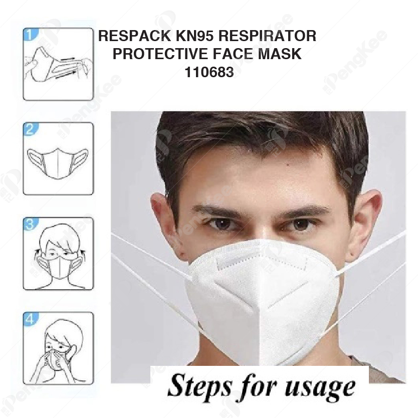 RESPACK KN95 RESPIRATOR PROTECTIVE FACE MASK 10'S/BOX