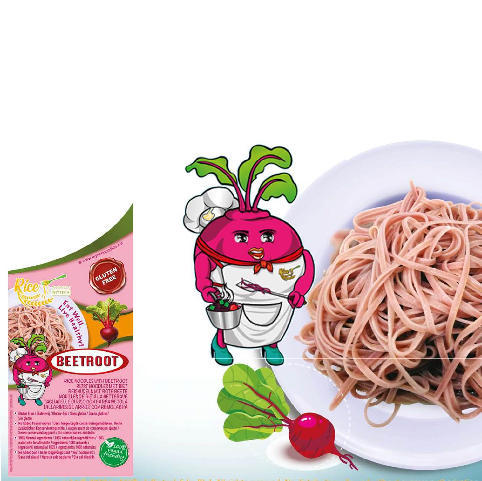 RICE NOODLE BEETROOT GTIN 300GRAM (20PKT/CTN)