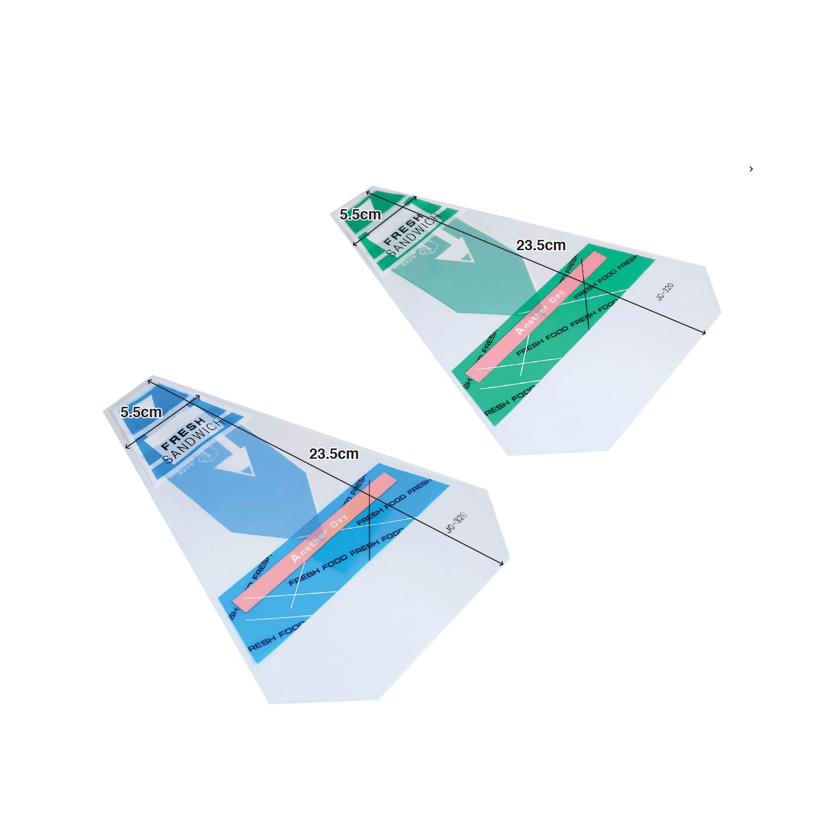 SANDWICH BAG (23.5CM(L)*5.5CM (W) + 2.5C)  (+/-100'S)