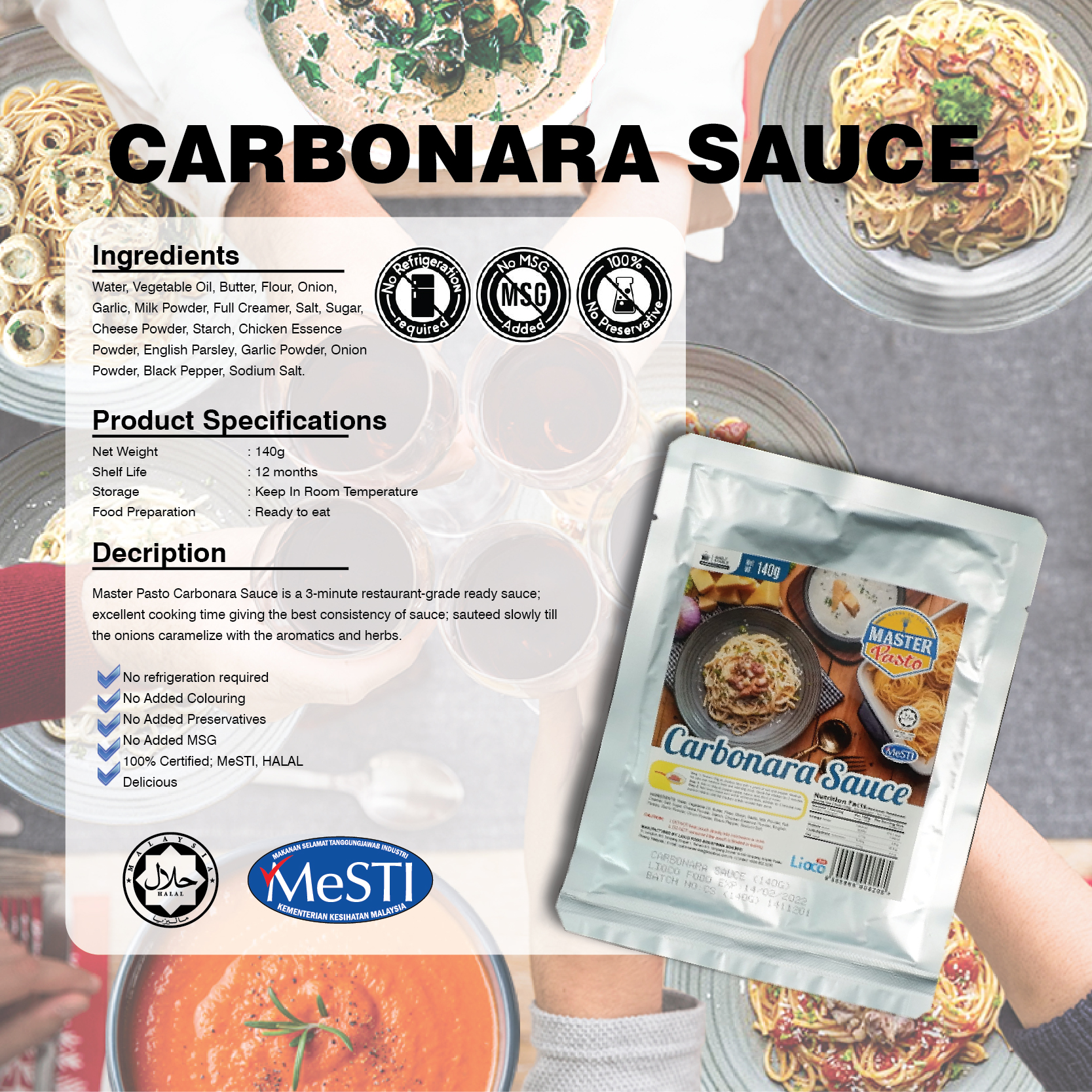 CARBONANA SAUCE 140G