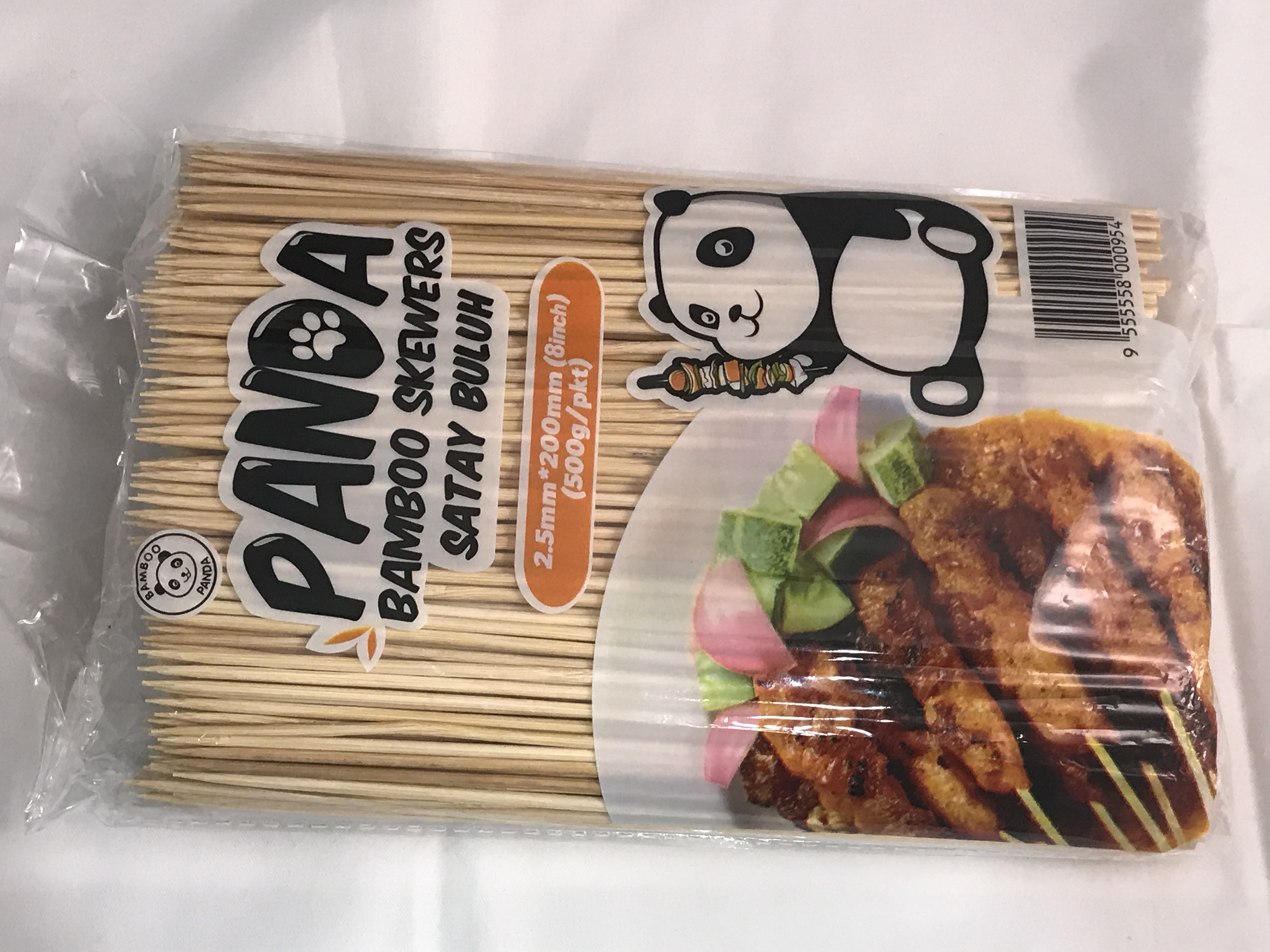 8" (2.5MM X 200MM) OPP PANDA BAMBOO SKEWER (500G) 