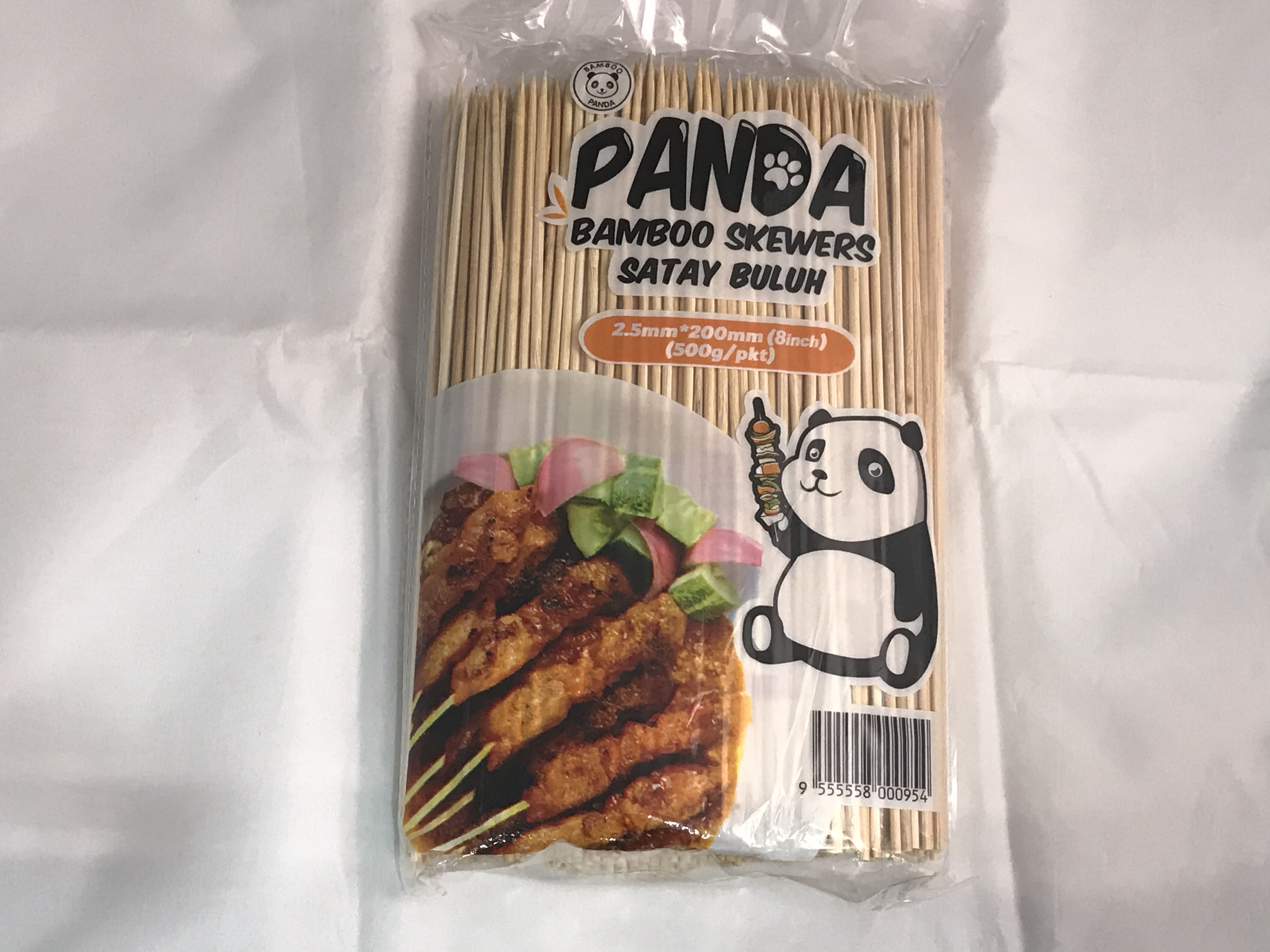 8" (2.5MM X 200MM) OPP PANDA BAMBOO SKEWER (500G) 