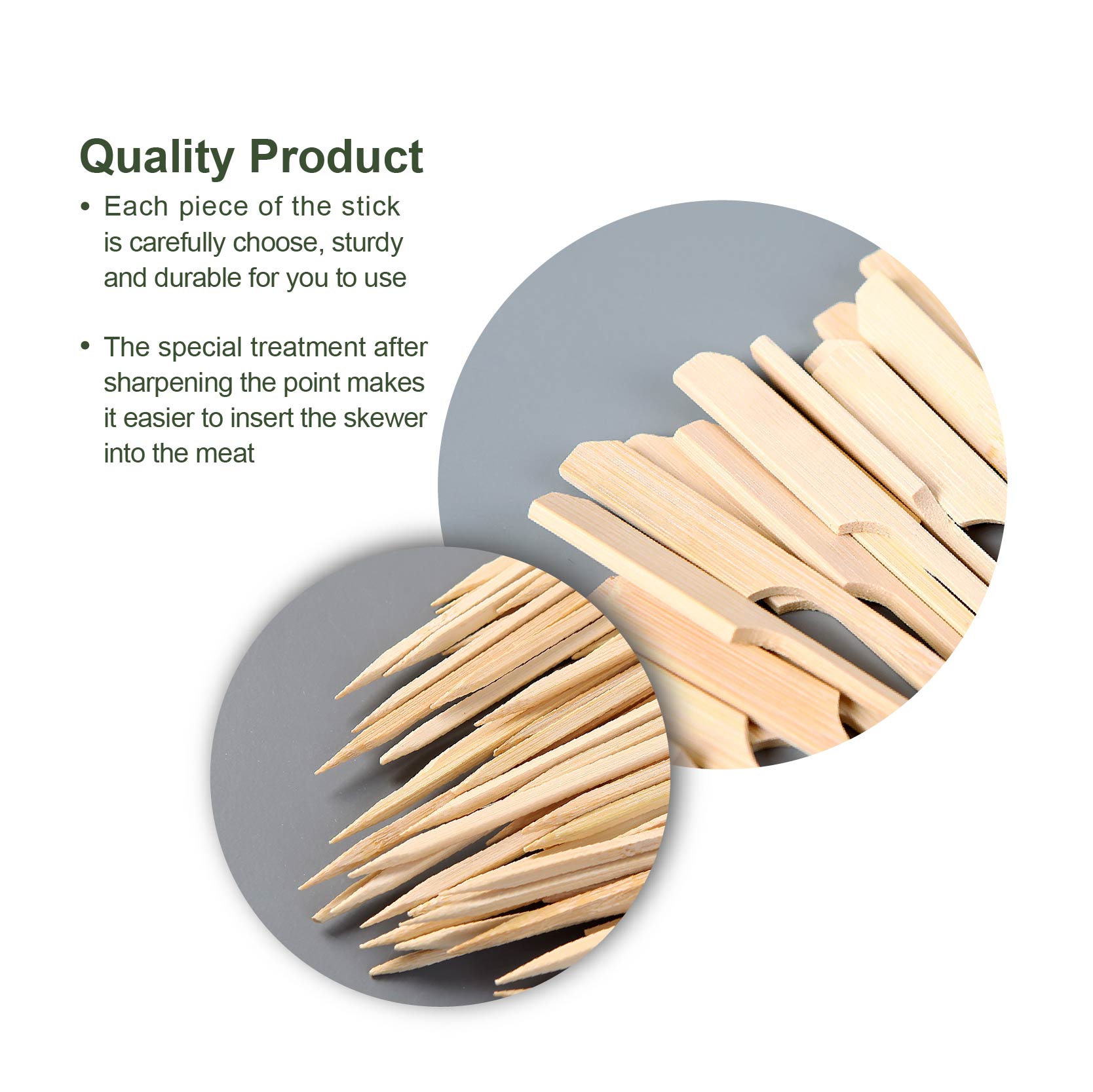 6" & 8" BBQ BAMBOO SKEWER 竹烧 肉串 (±100’s/ PKT)