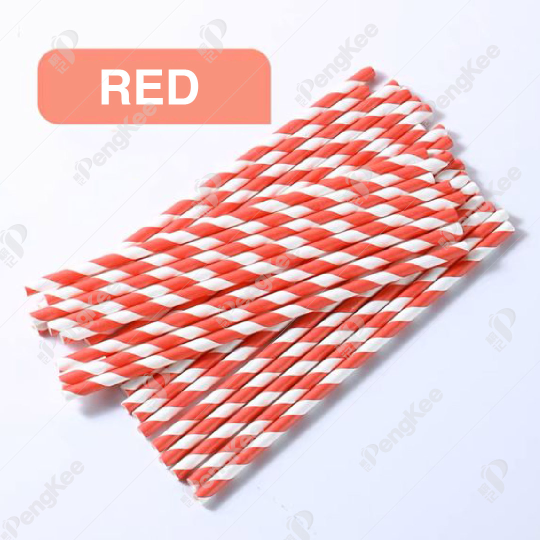 BIO PACK PAPER STRAWS 6MM X 197MM (+/-100PCS)