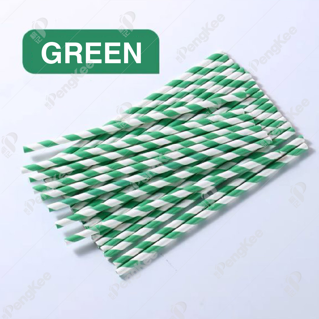 BIO PACK PAPER STRAWS 6MM X 197MM (+/-100PCS)