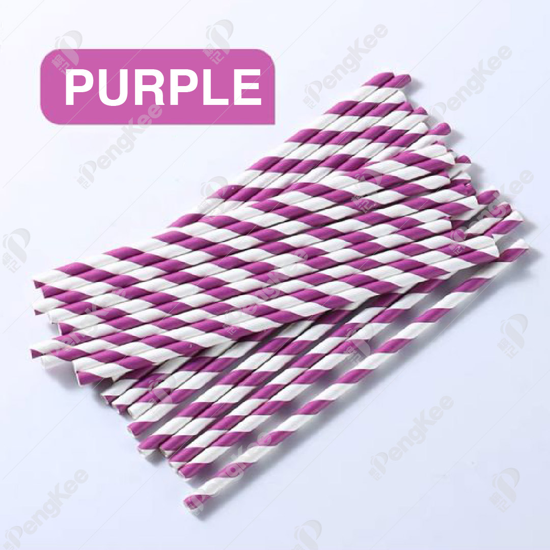 BIO PACK PAPER STRAWS 6MM X 197MM (+/-100PCS)