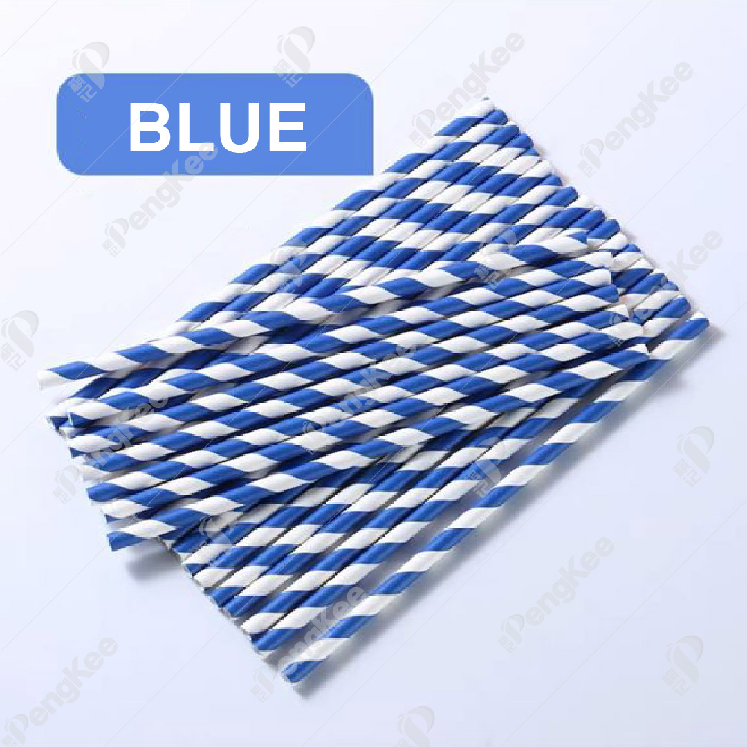 BIO PACK PAPER STRAWS 6MM X 197MM (+/-100PCS)