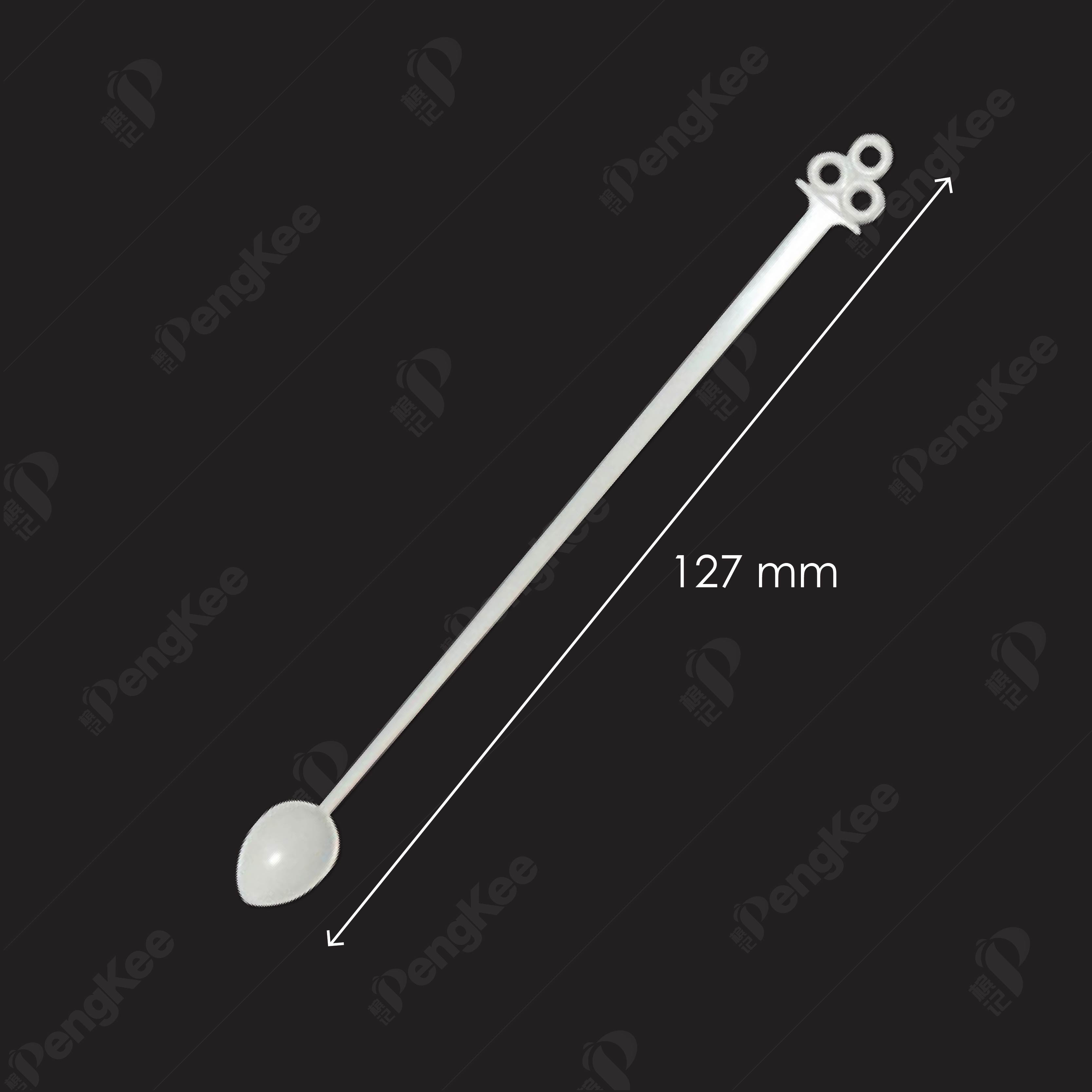 5" COFFEE STIRRER (WHITE) (100'S+/-) (50PKT/CTN)