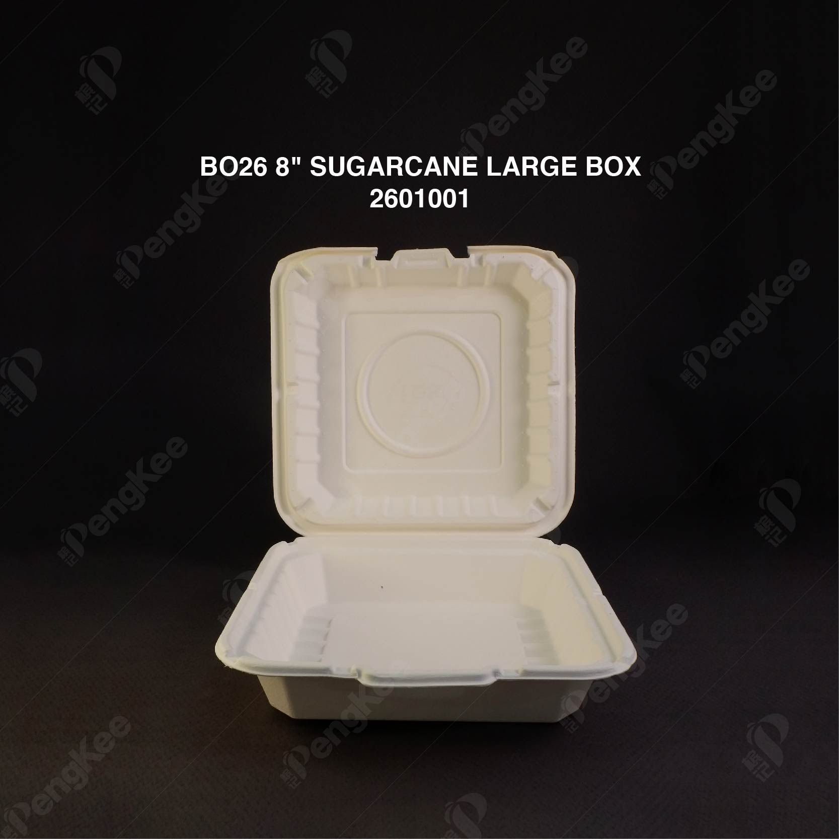 BO26 8" SUGARCANE LARGE BOX
