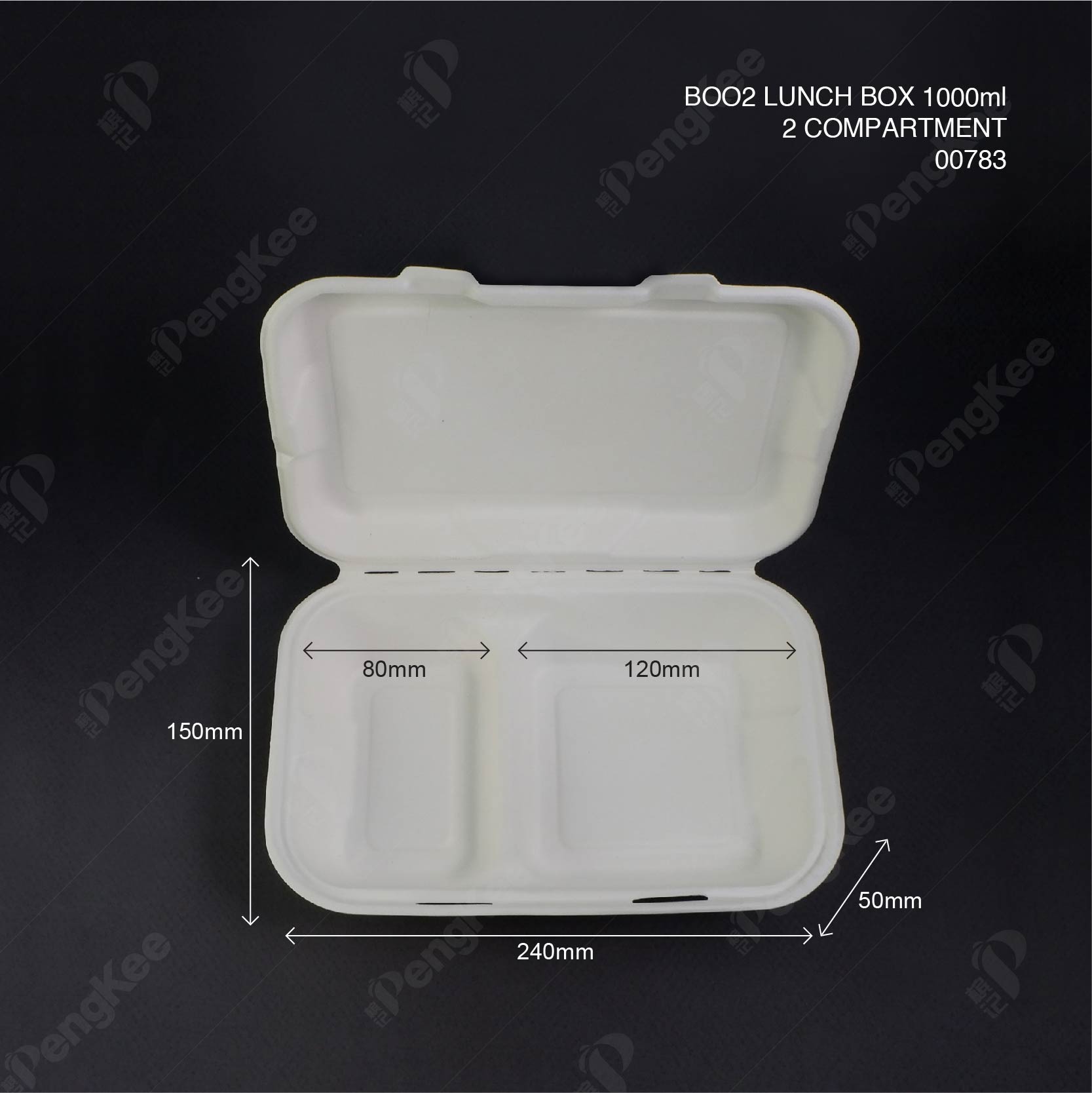 BOO2 LUNCH BOX (1000ml) 2 COMPARTMENT