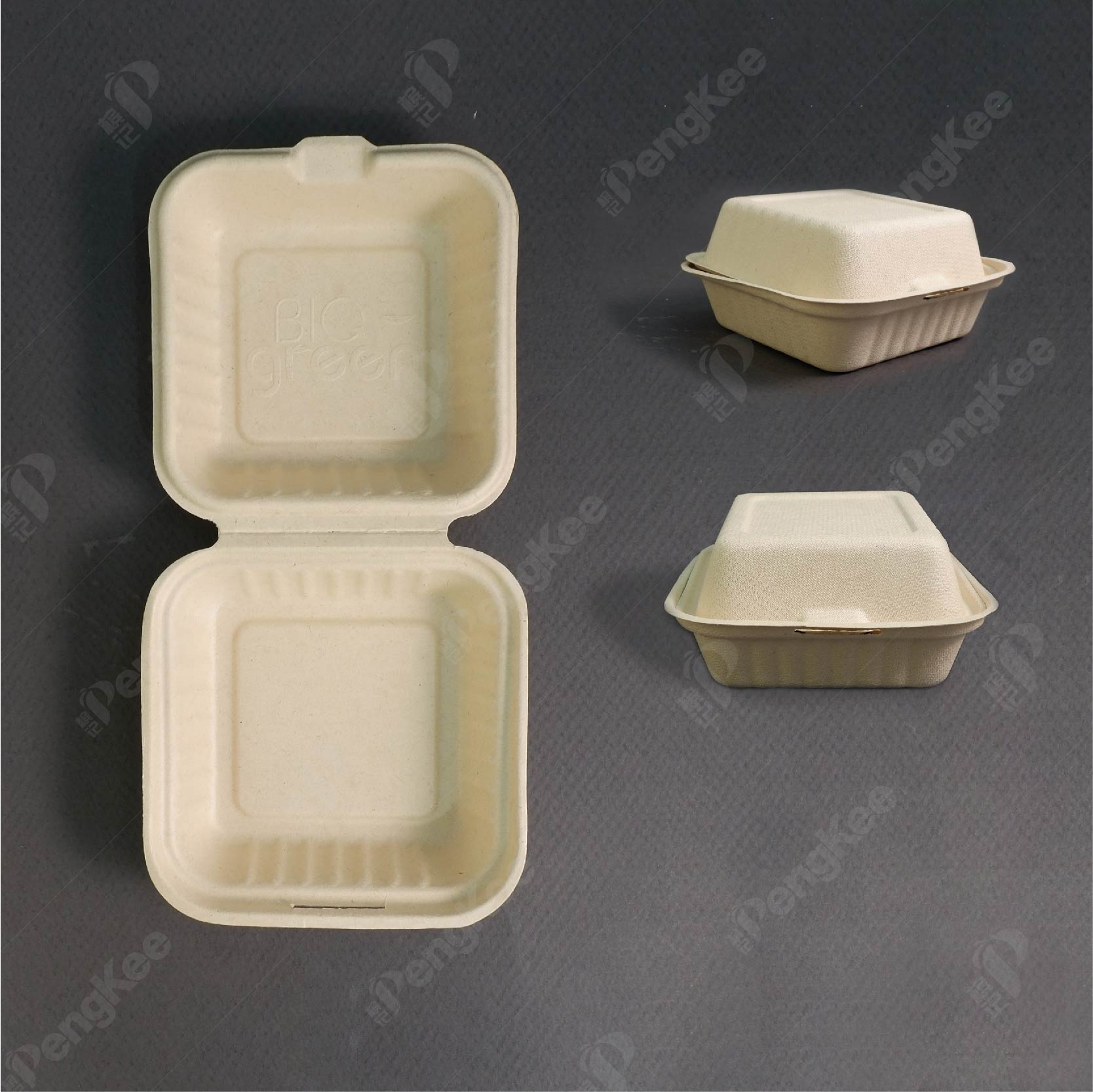 UBB-1 UNBLEACHED BURGER BOX (BROWN) 