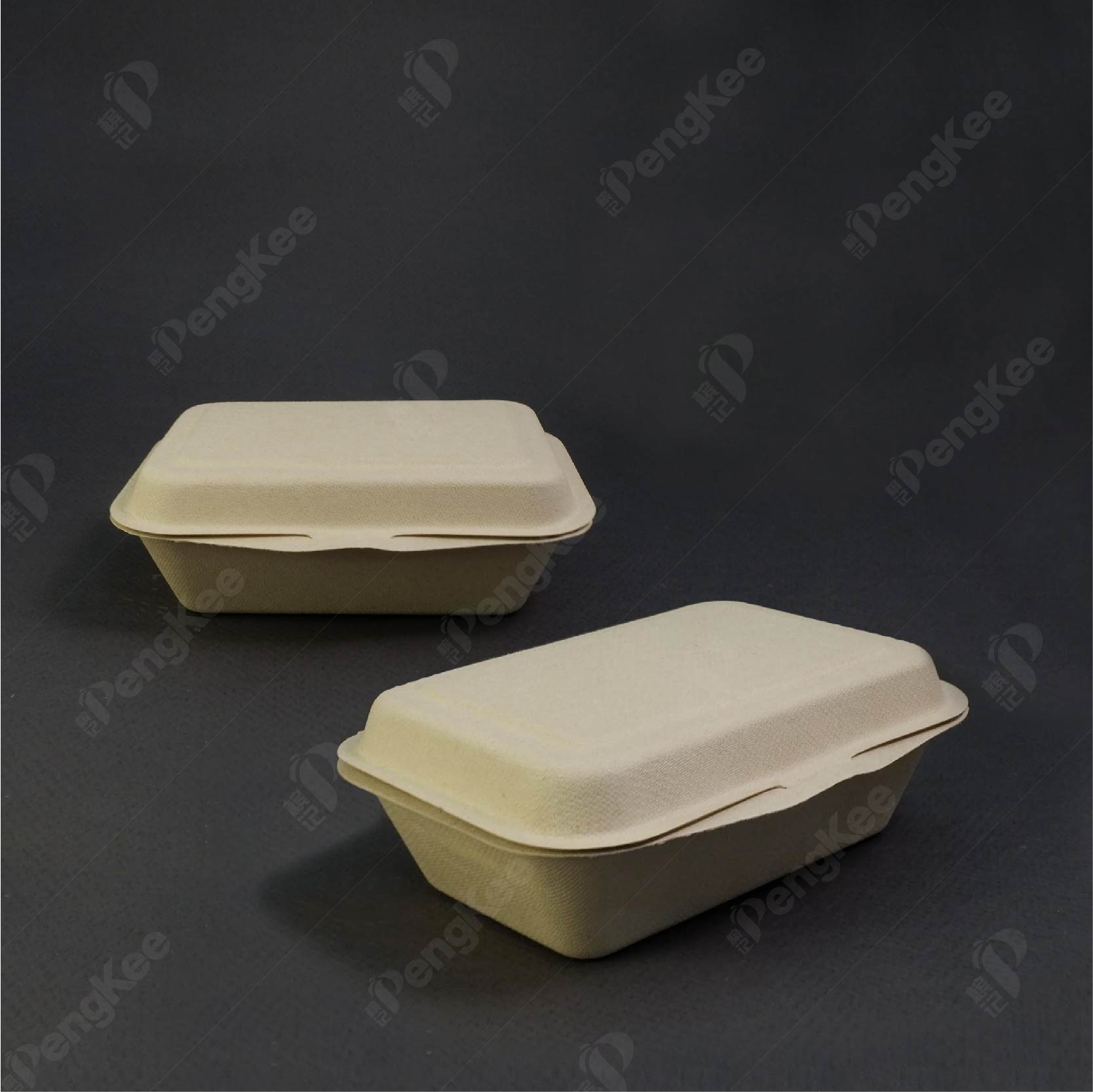 UBOO1 SUGARCANE UNBLEACH LUNCH BOX (600ml)